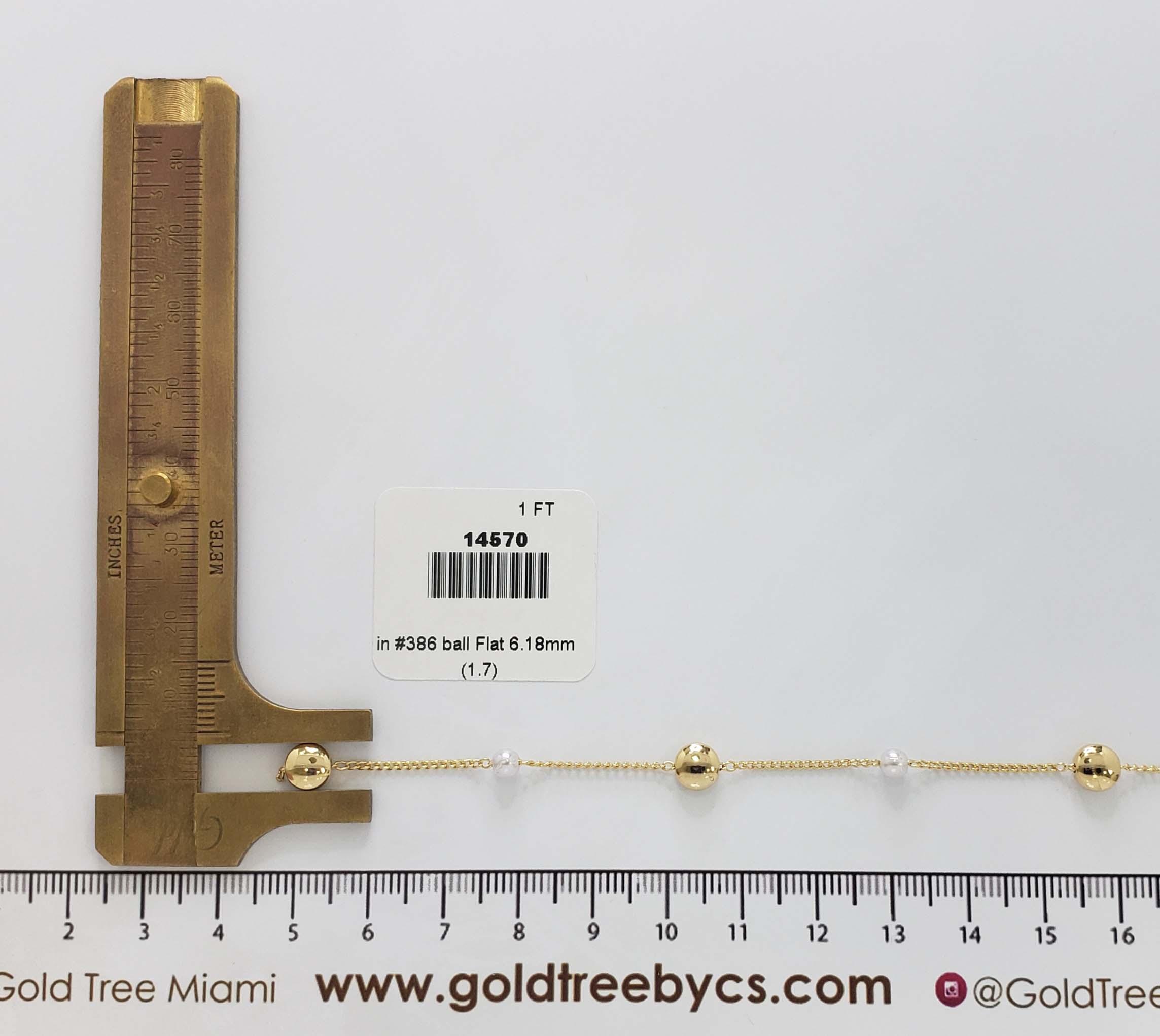 14570 Cadena de Bolas Plana #375