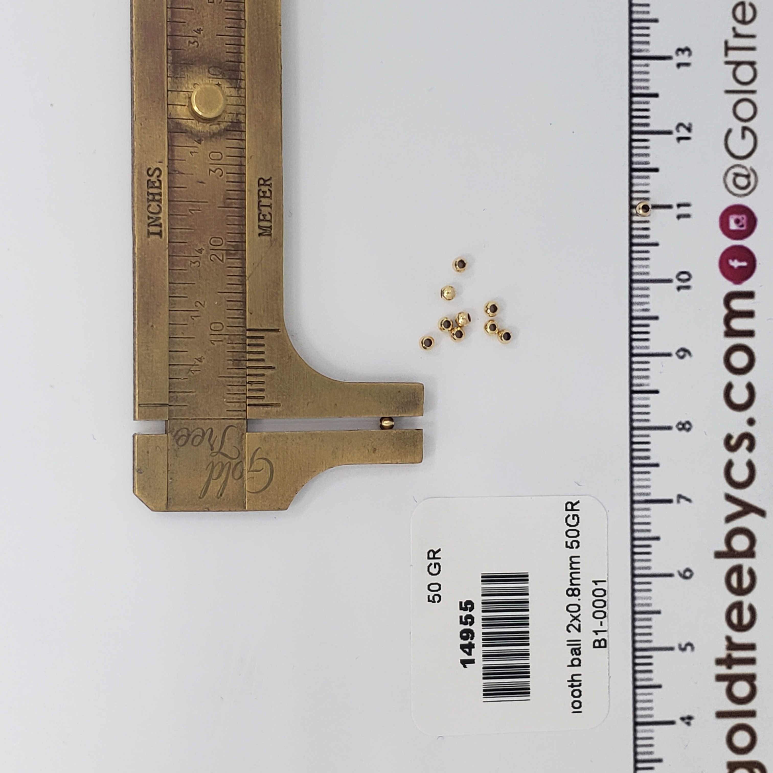 14955 2x0.8mm Smooth Round Beads