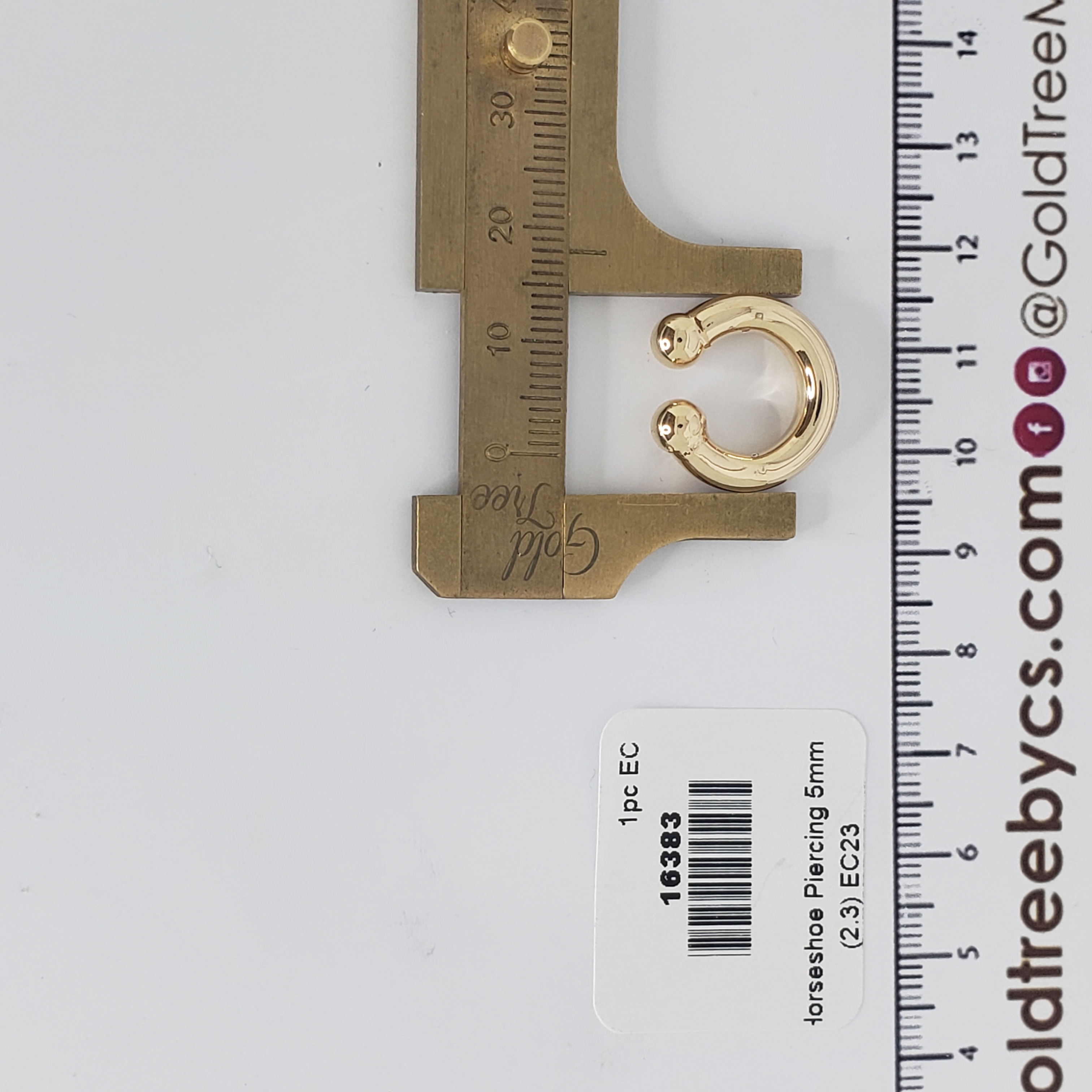 16383 Gold Horseshoe Ear Cuff