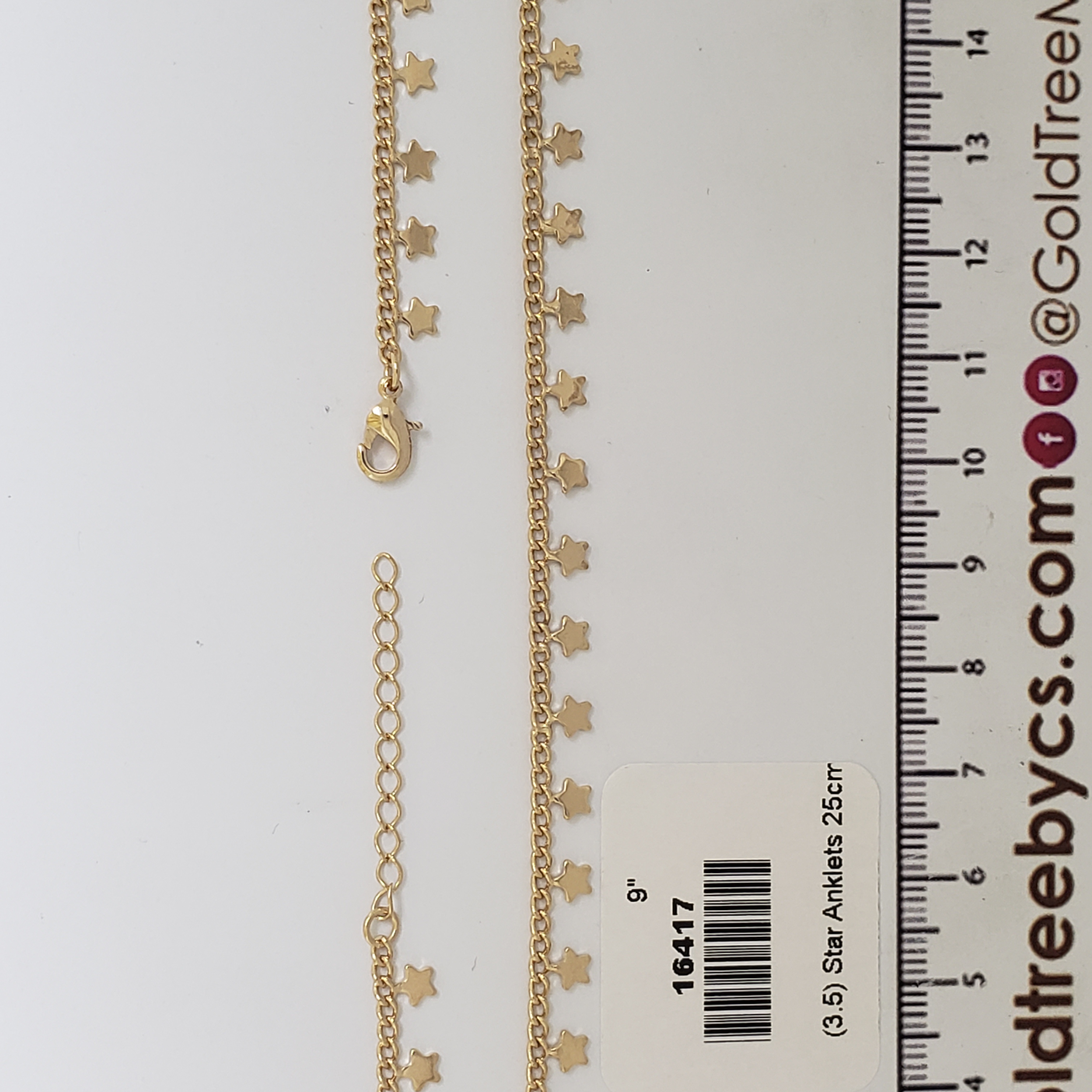 16417 25cm Stars Anklet