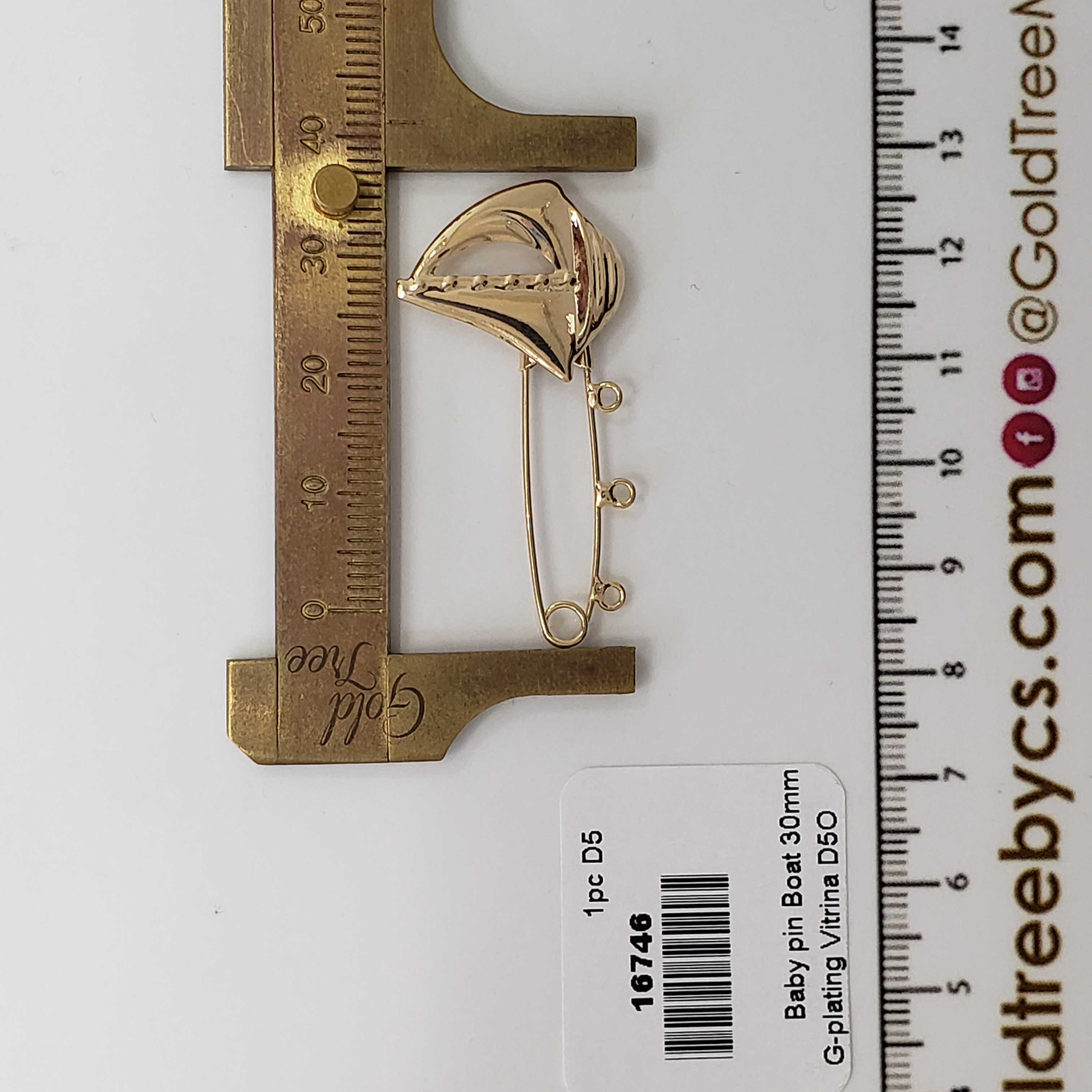 16746 Broche de Barco con Alfiler para Bebé