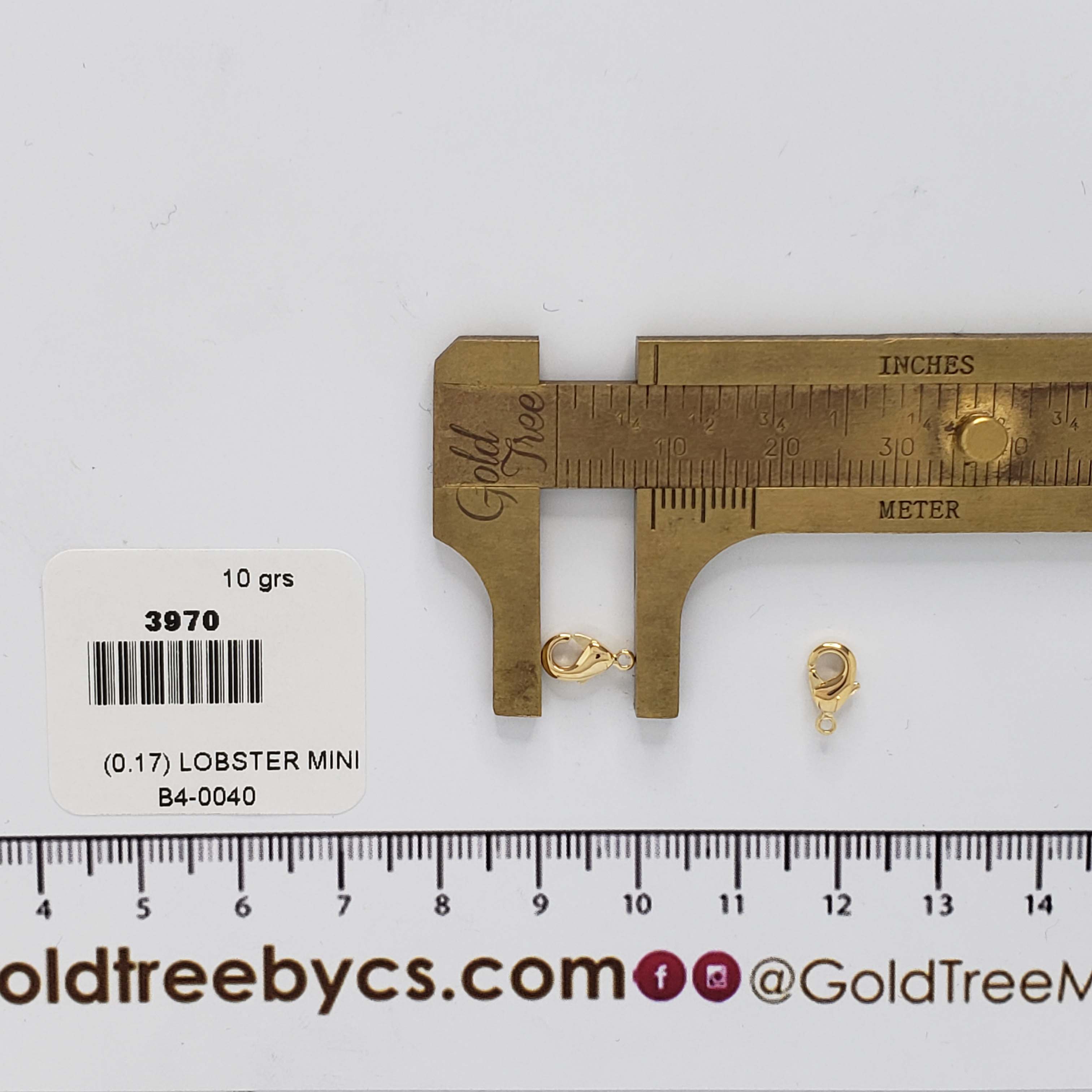 3970 9mm Gold Lobster Clasp