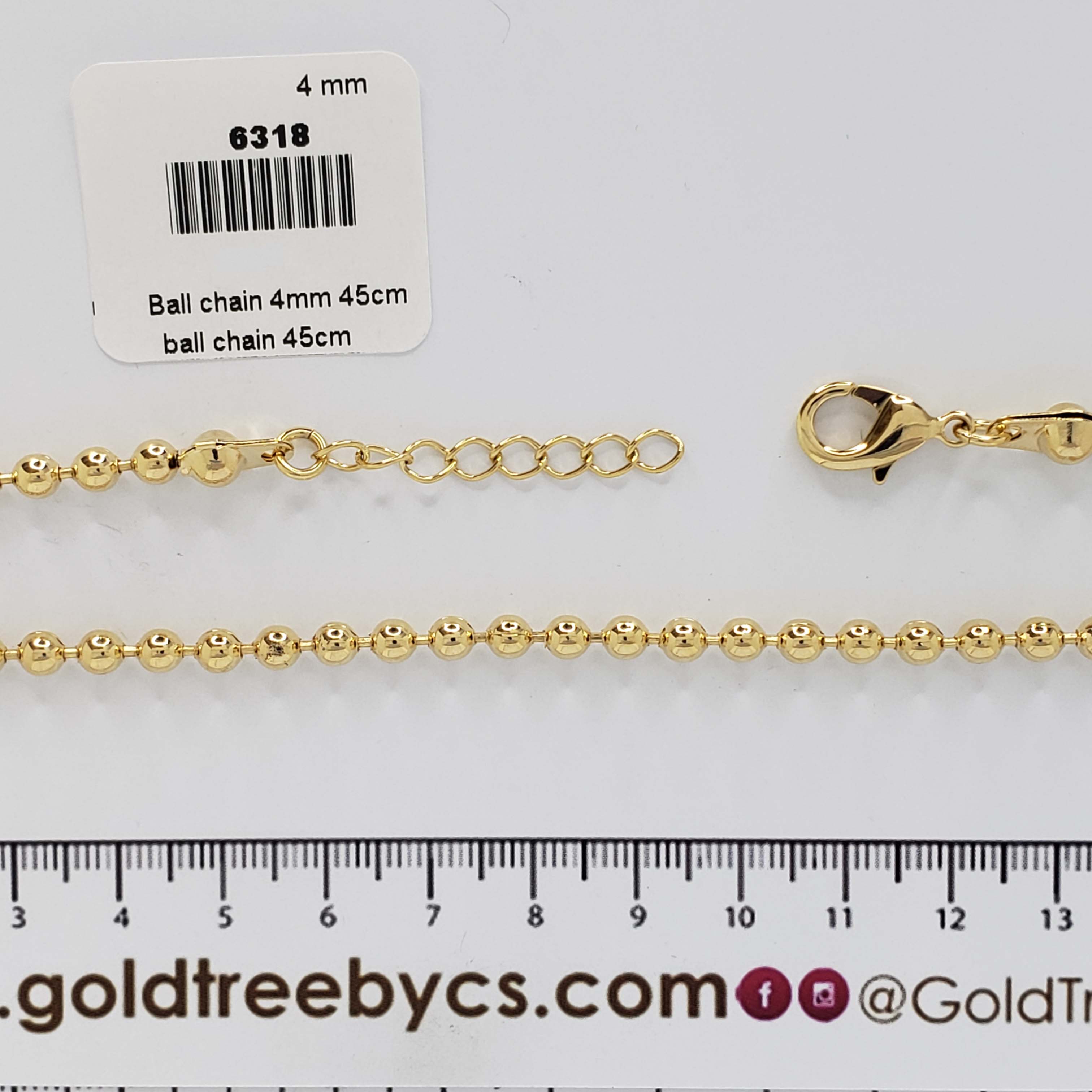 6318 Ball chain  4mm 45cm