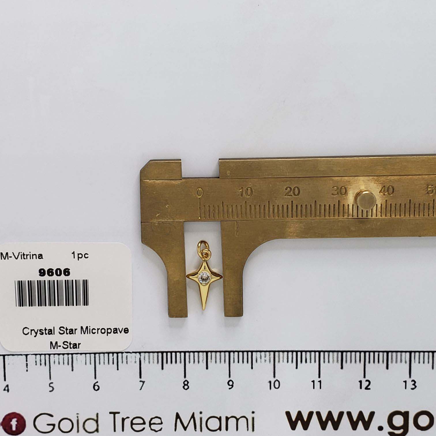 9606 Cadena Estrella Cristal Micropavé