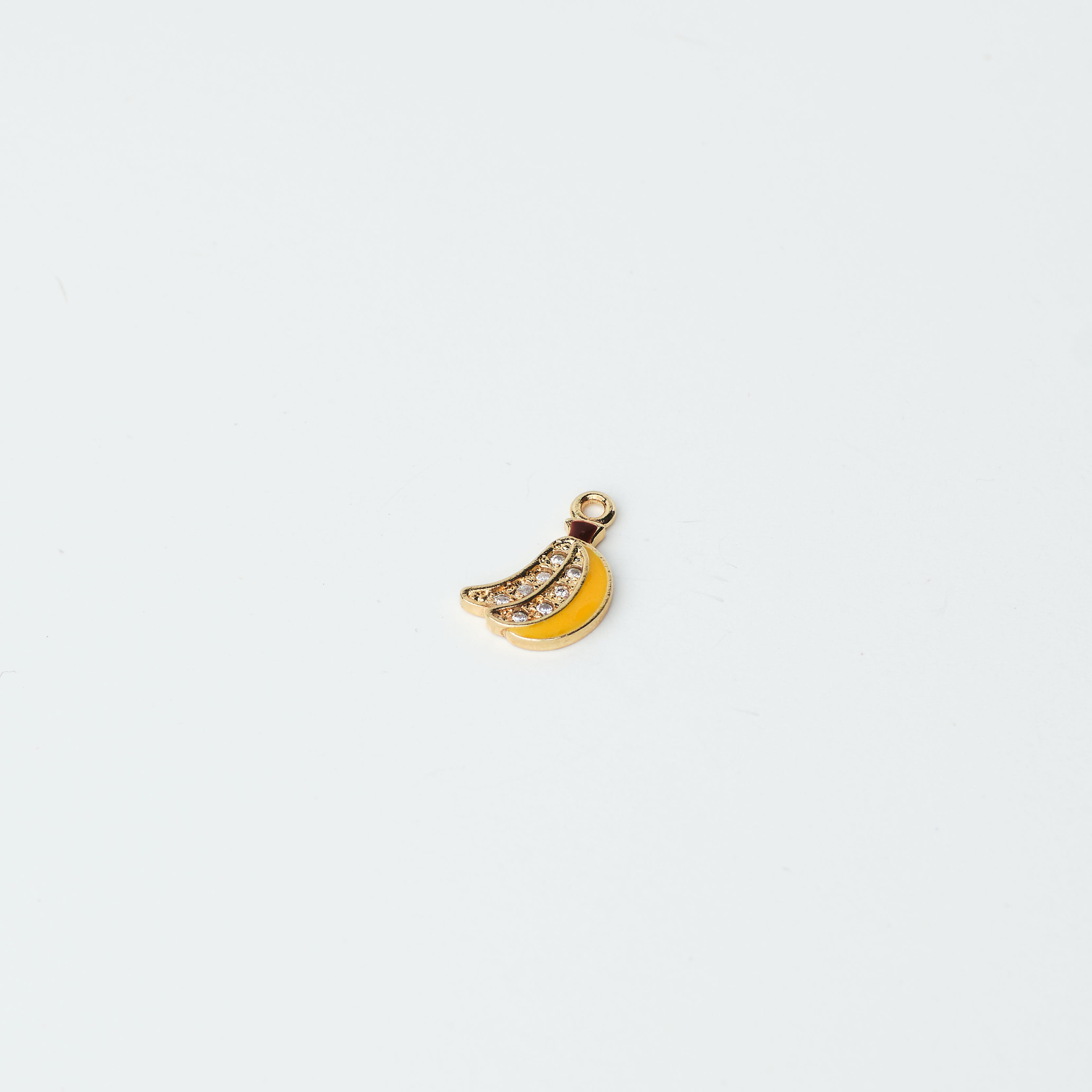 10201 Banana Enamel Crystal Pendant