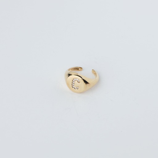 10788 Gold Ring Initial C