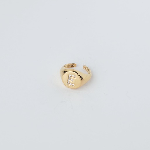 10790 Gold Ring Initial E