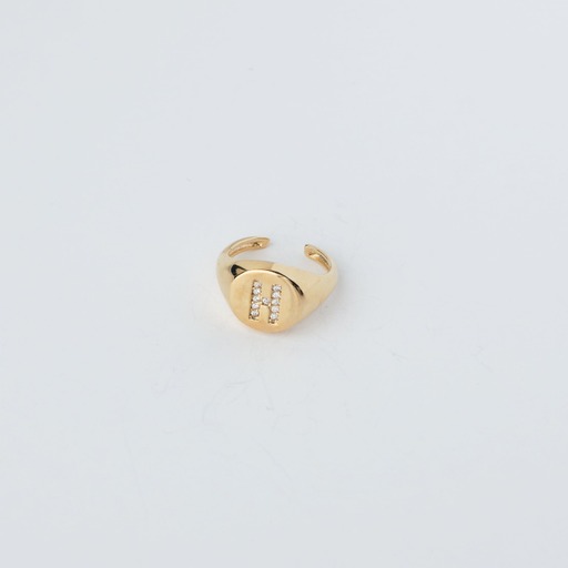 10793 Gold Ring Initial H