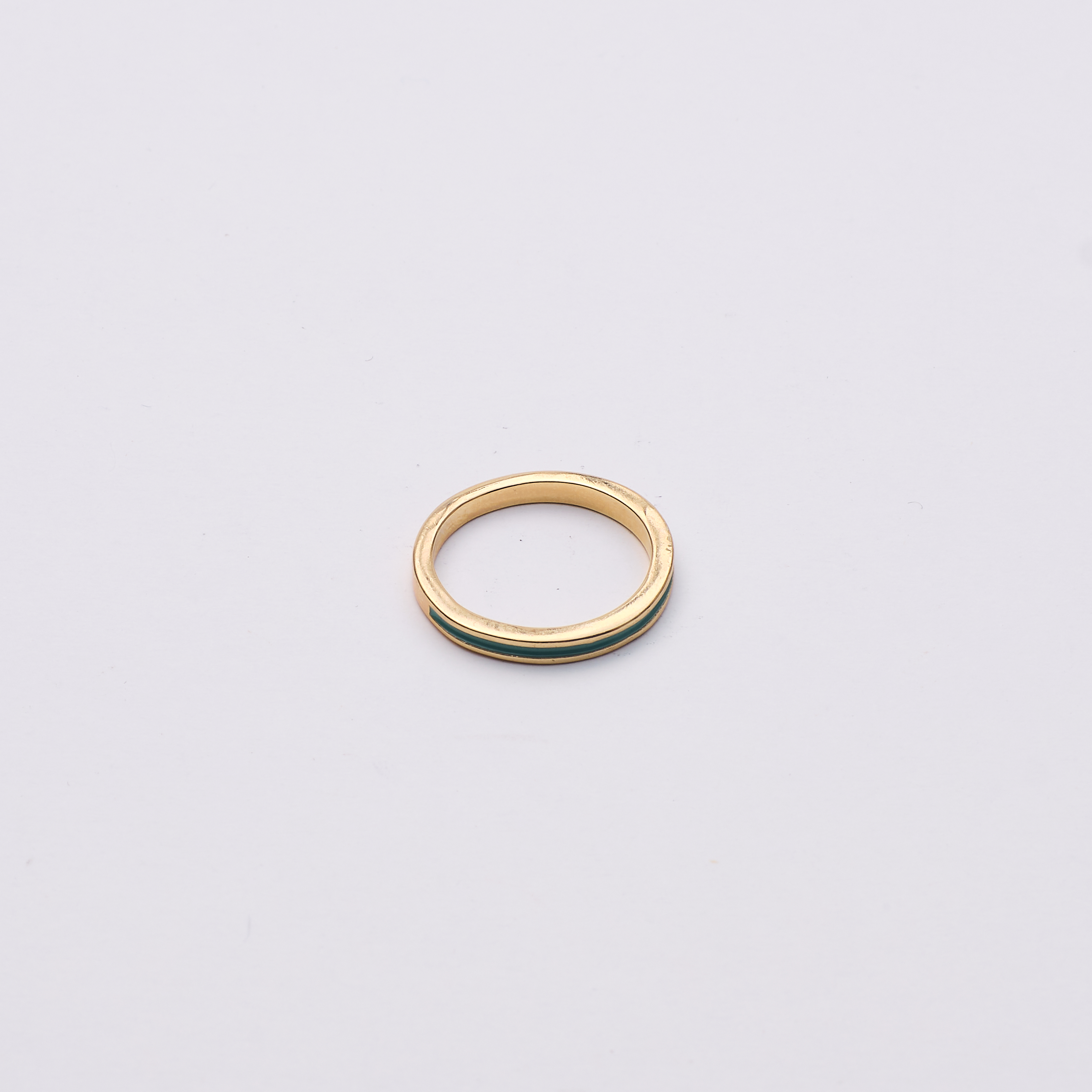 10909 Green Enamel Ring