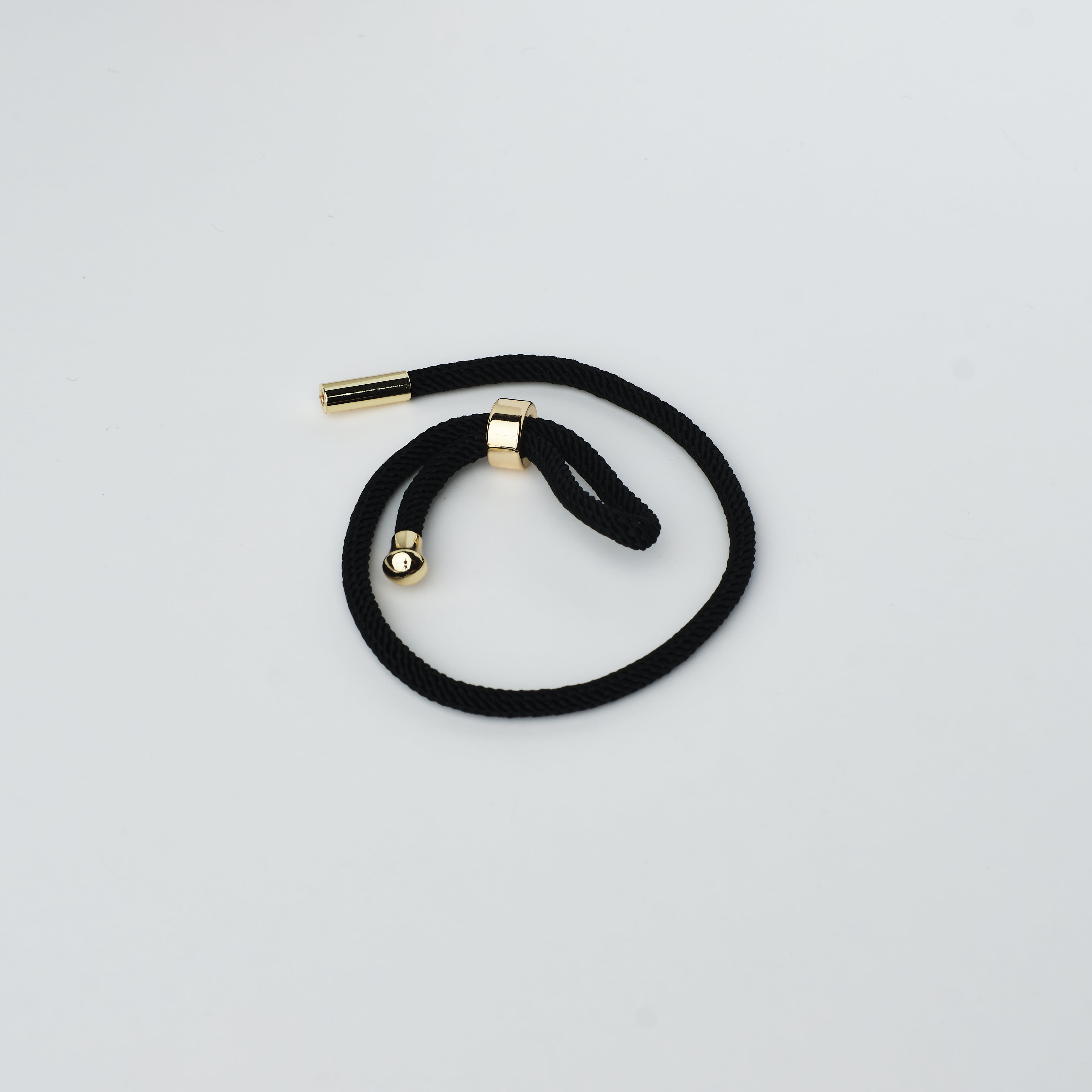 11526 Black Adjustable Bracelet with Ring