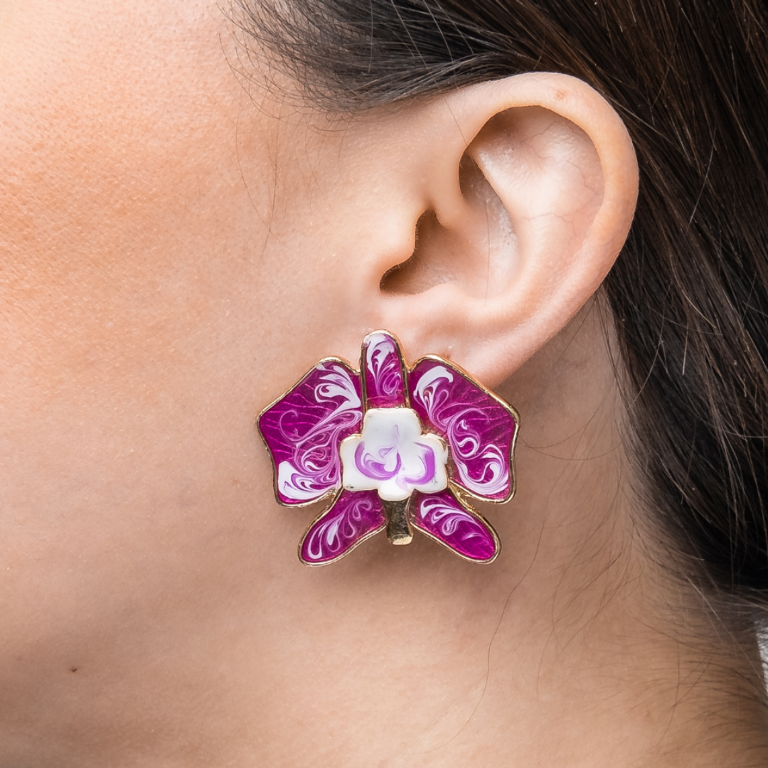 11775 Purple Butterfly Earrings
