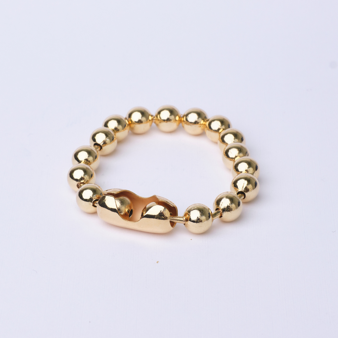1186 8mm Gold Beads Bracelet