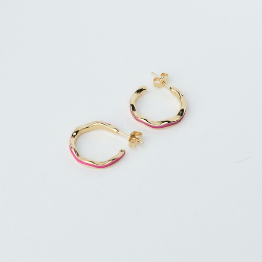 11975 Fuchsia Enamel Earrings