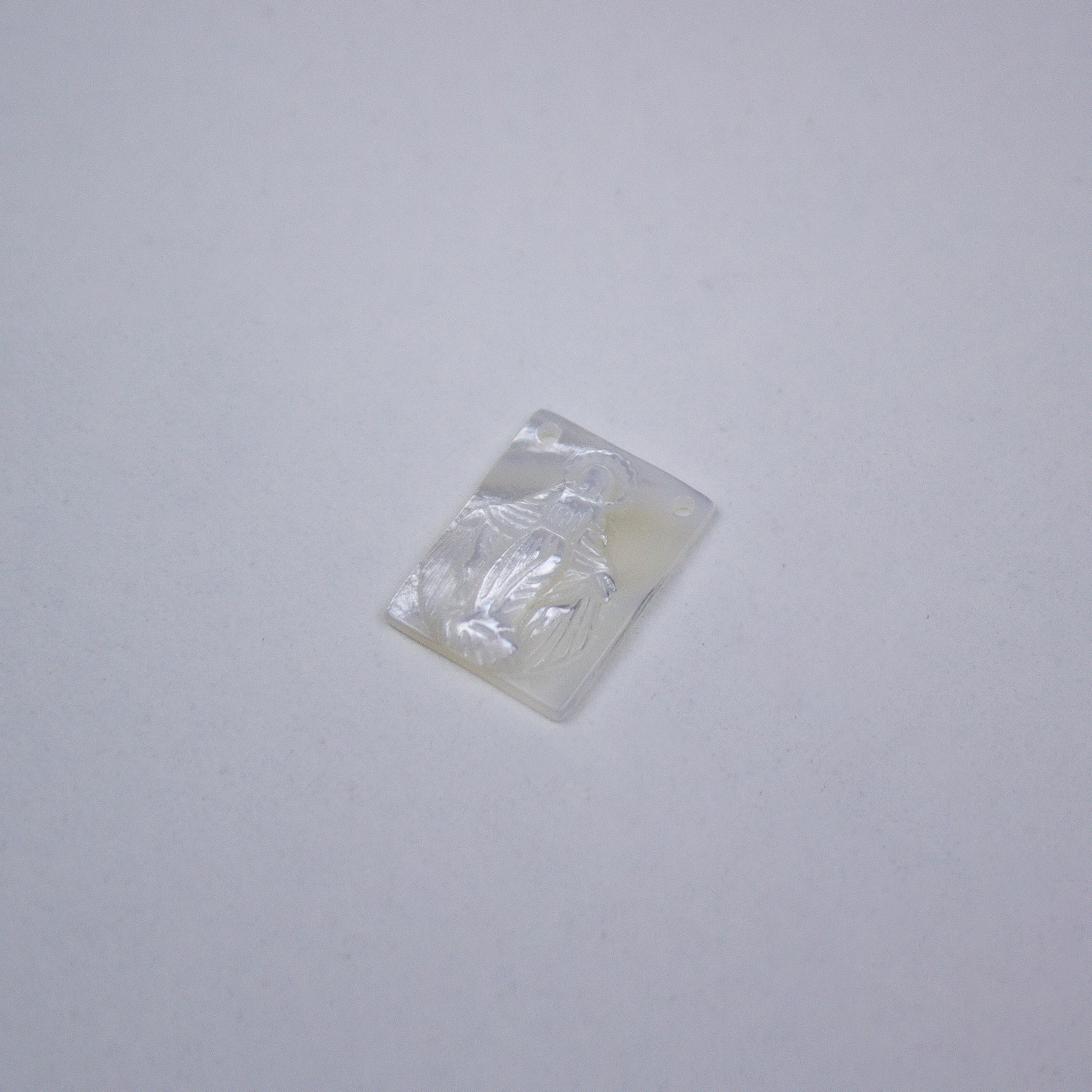 12803 Square Milagrosa Shell Scapular Pendant