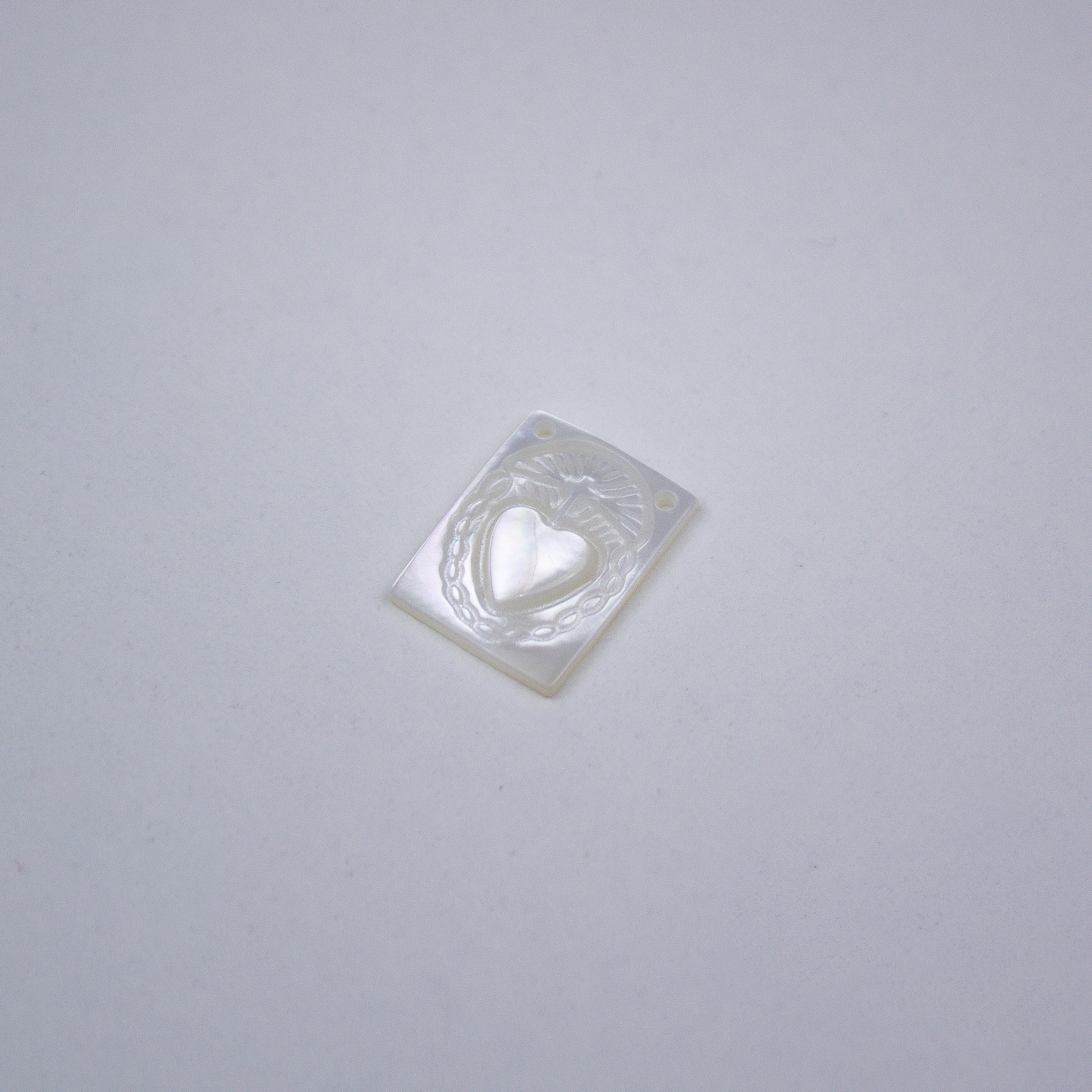 12804 Heart of Jesus Shell Scapular Pendant