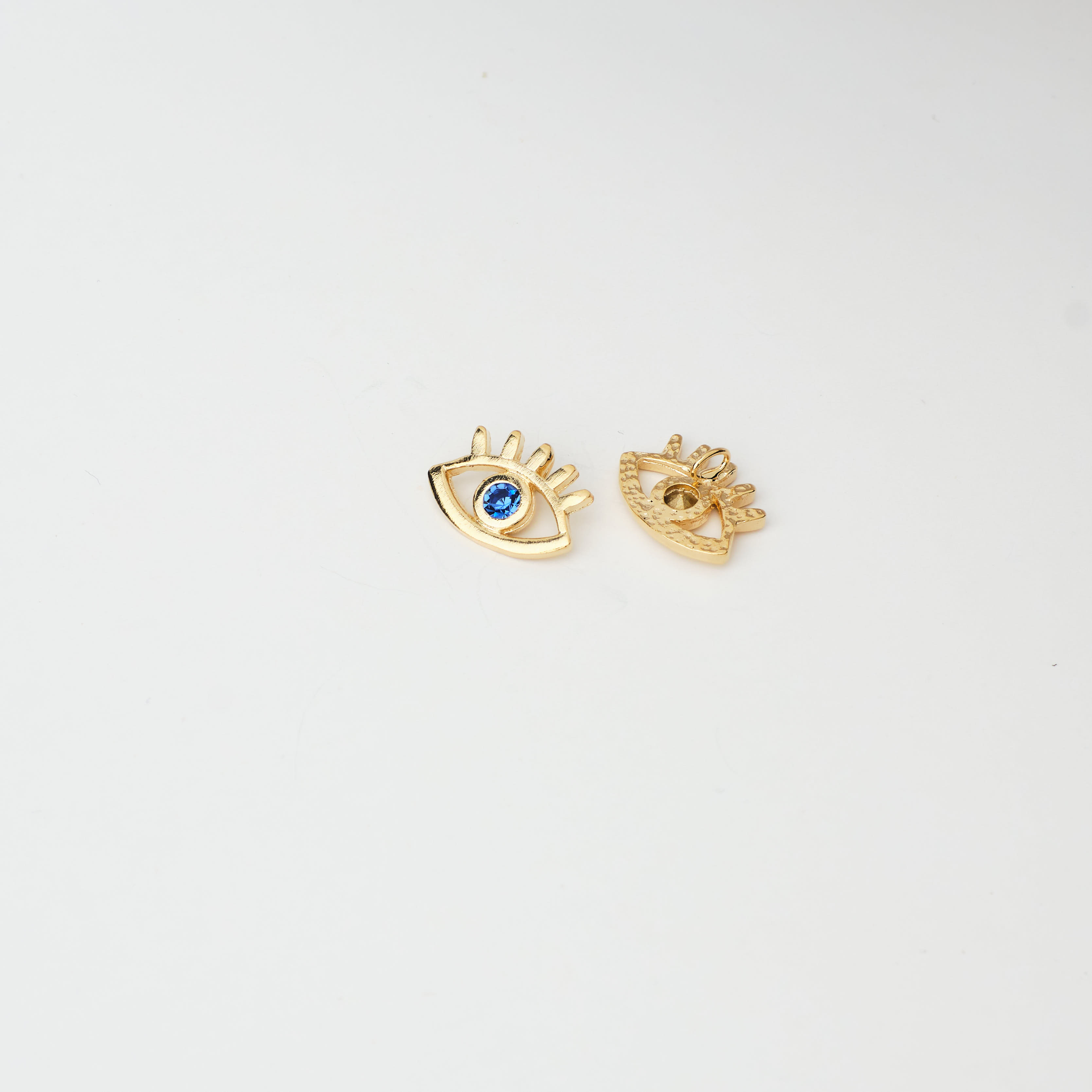 12977 Eye with Crystal Blue Pendant