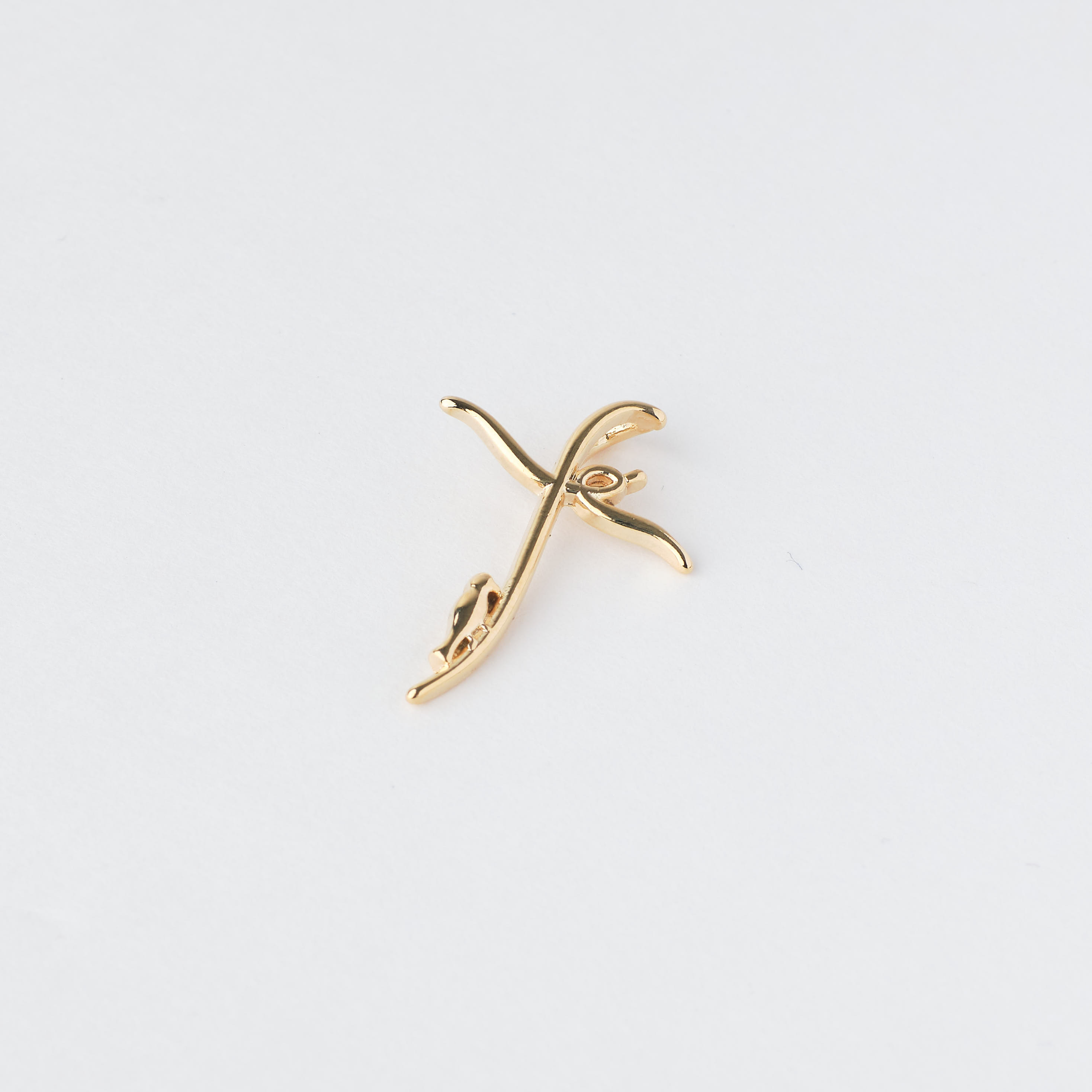 13350 Small Gold Faith Cross Charm