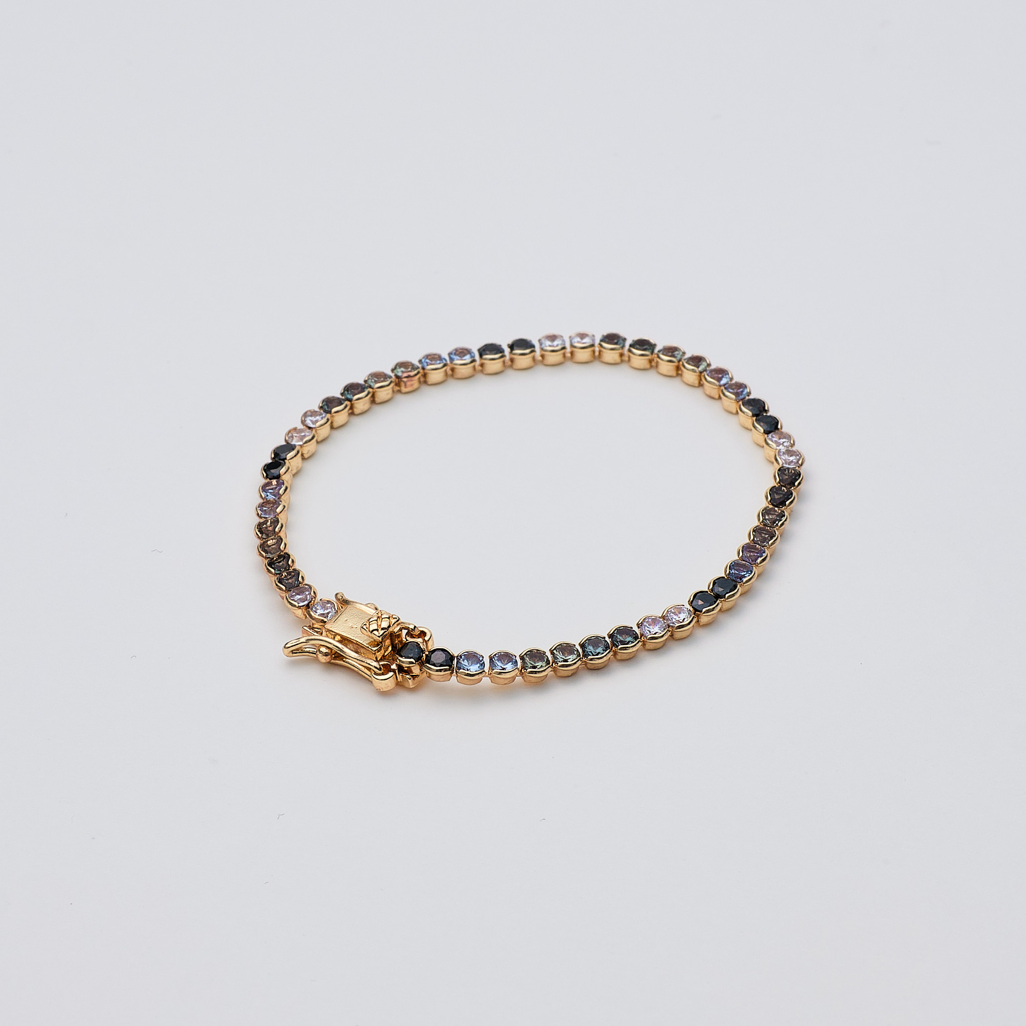 14246 16mm Tennis Bracelet Green-Black