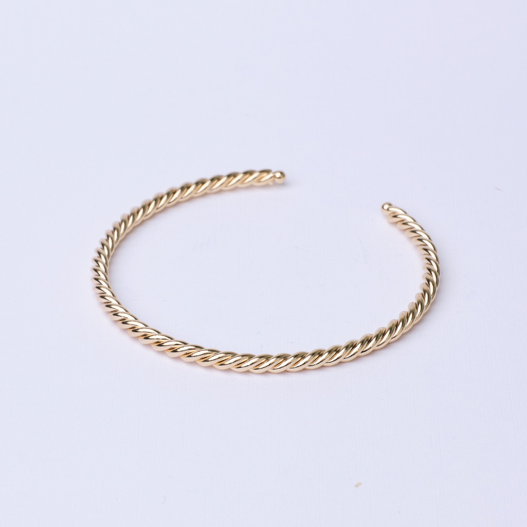 14516 Classic Rope Gold Bangle