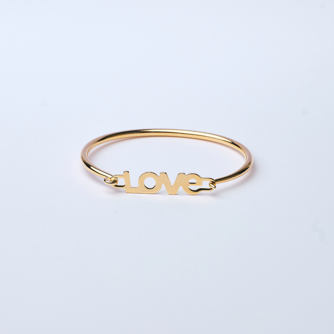 14598 Gold Love Bangle