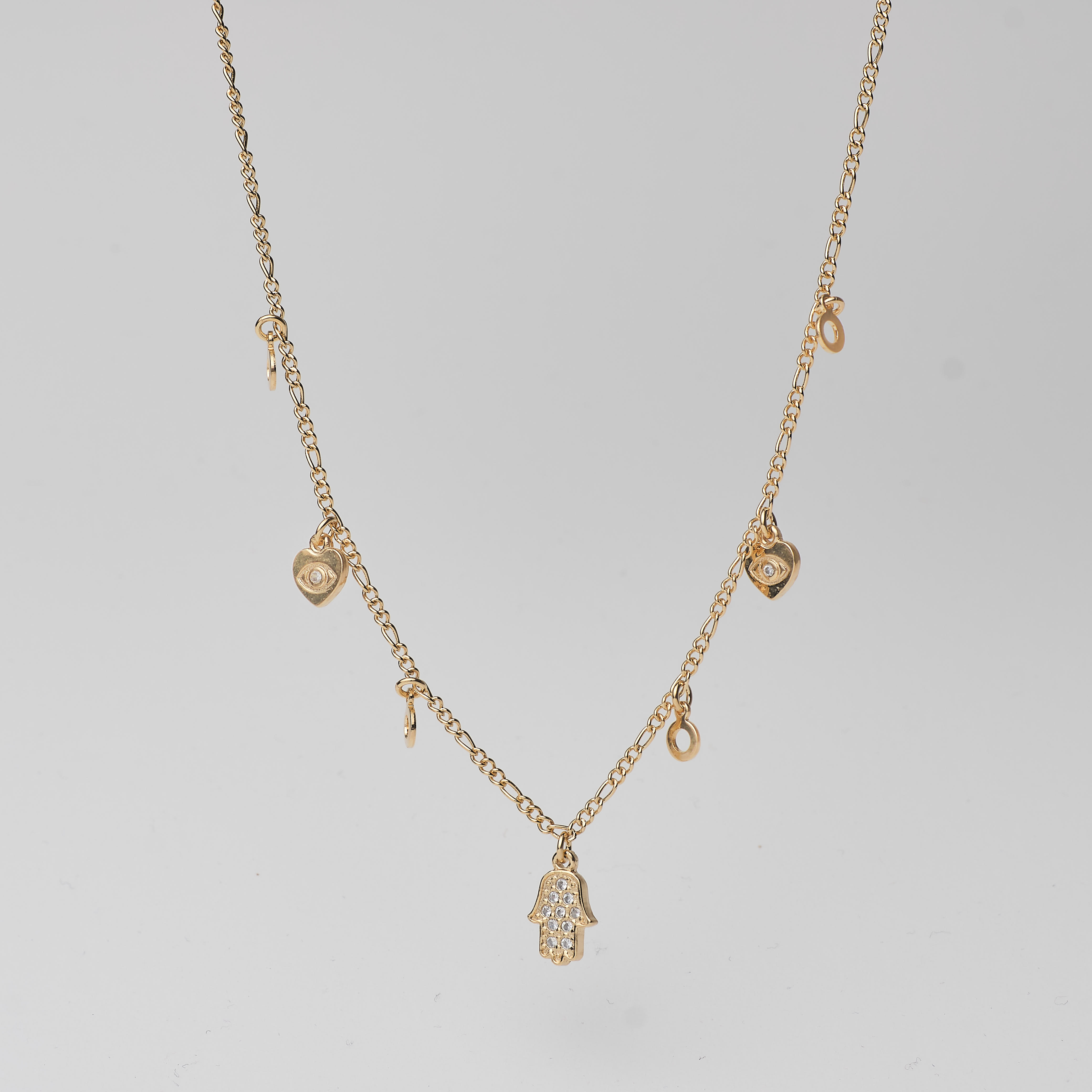 15257 Choker Clear Hand Hamsa