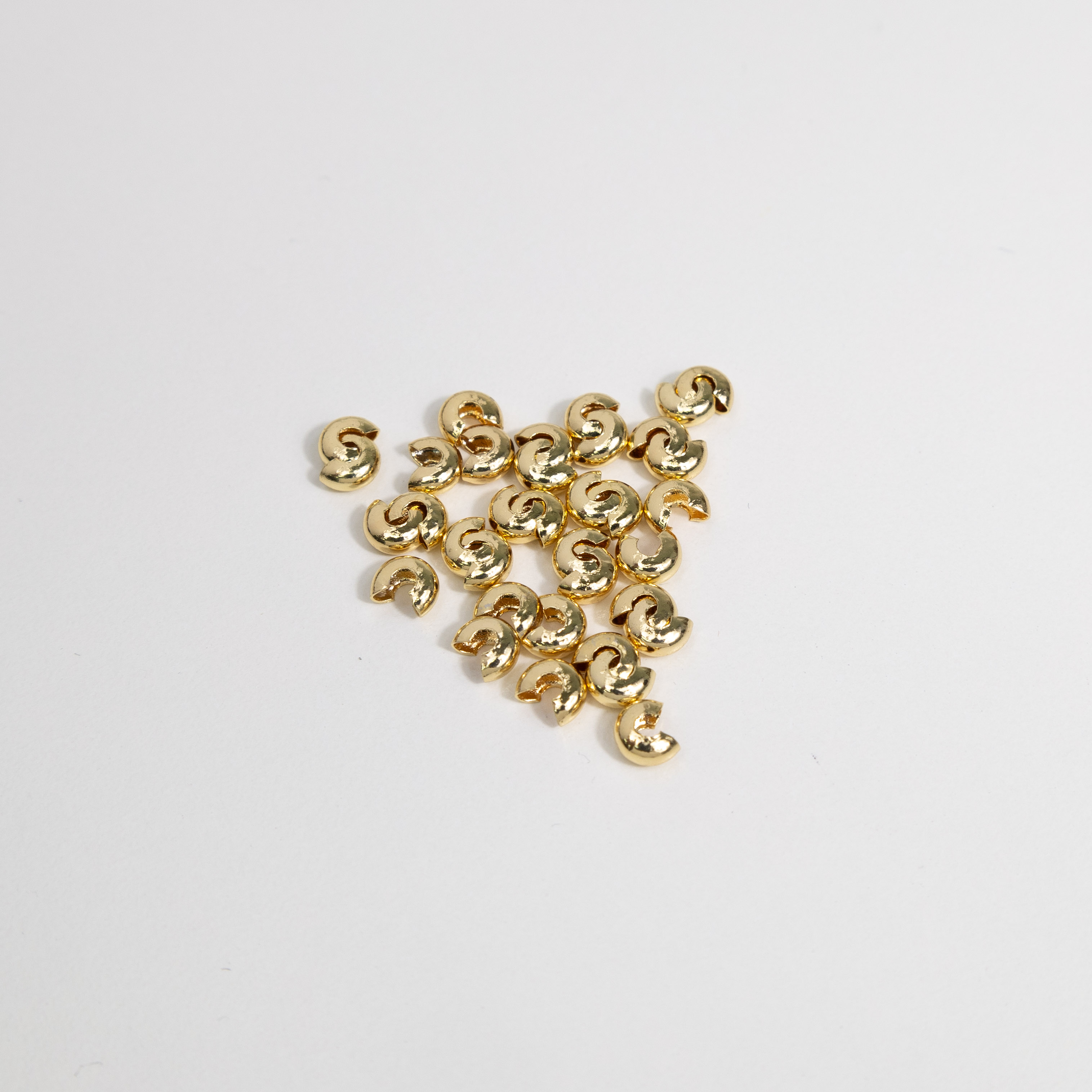 15527 4mm Gold Crimp Beads