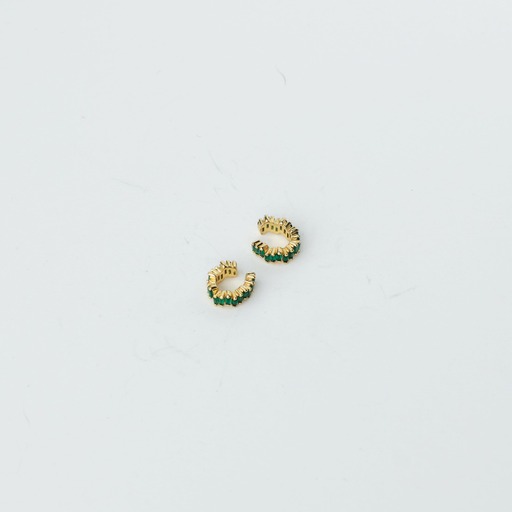 15705 Green Tennis Ear Cuff