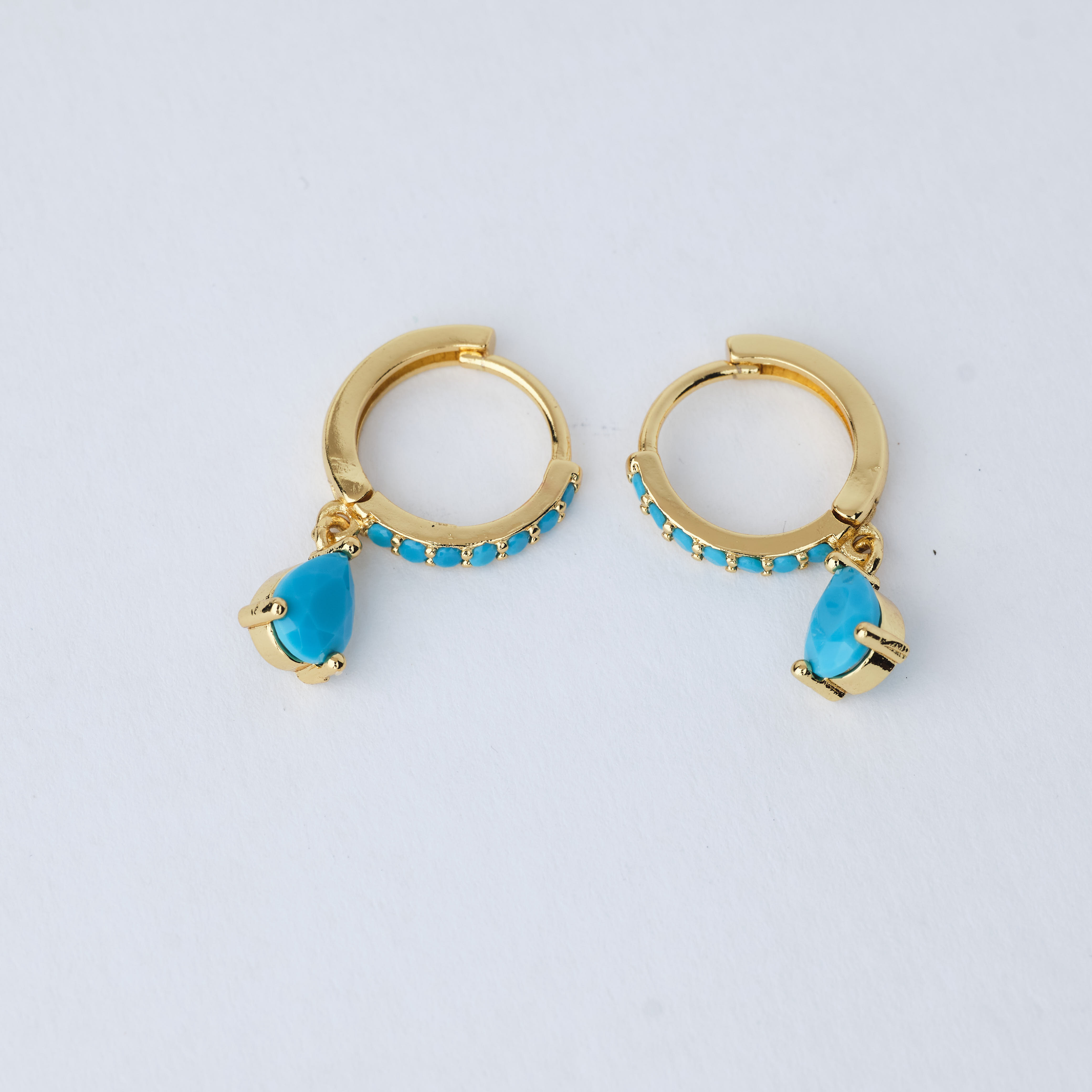 15838 Drop Turquoise Earring Crystal