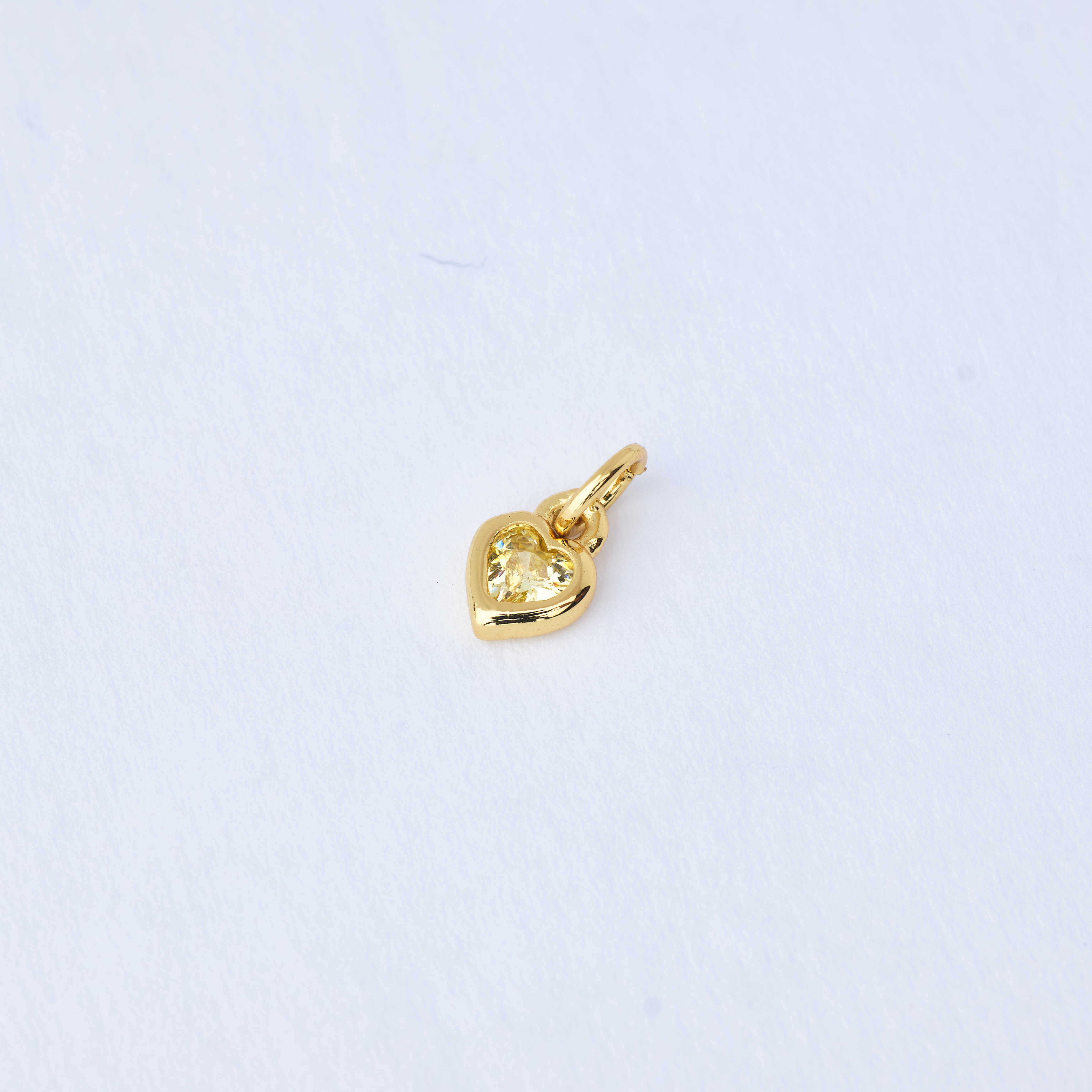 16019 Yellow Mini Heart Pendant
