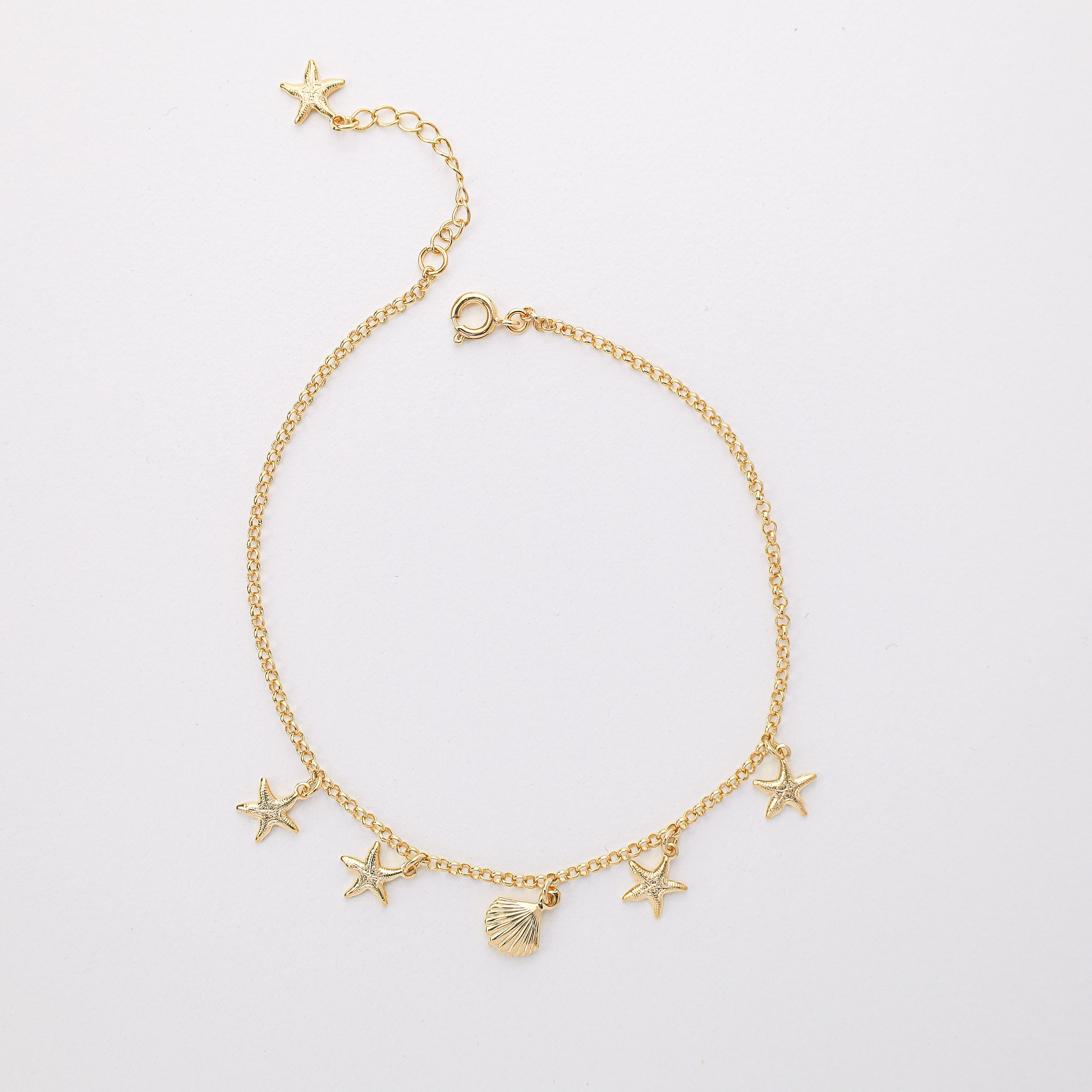 16416 25cm Gold Marine Anklet