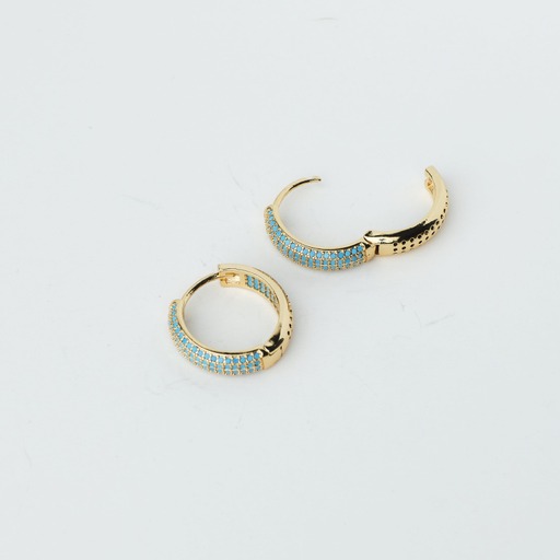 16574 20x5mm Turquoise Hoop with Zircon	