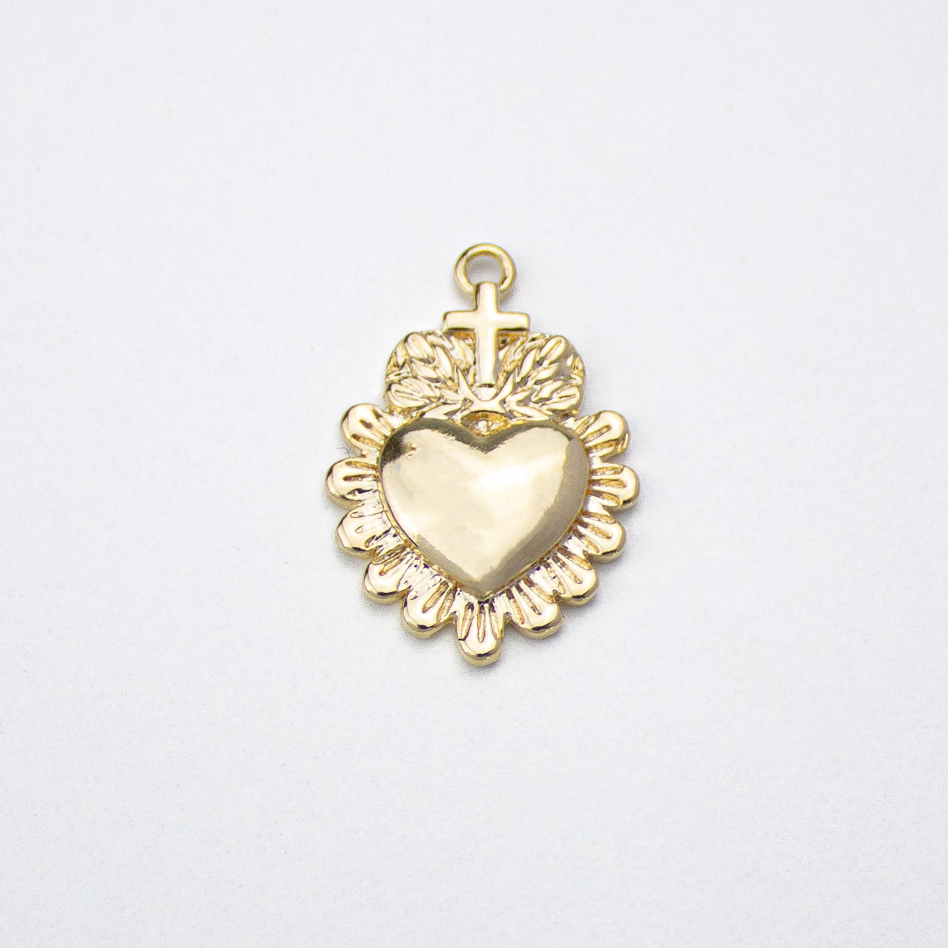17291 Faithful Heart Cross Charm