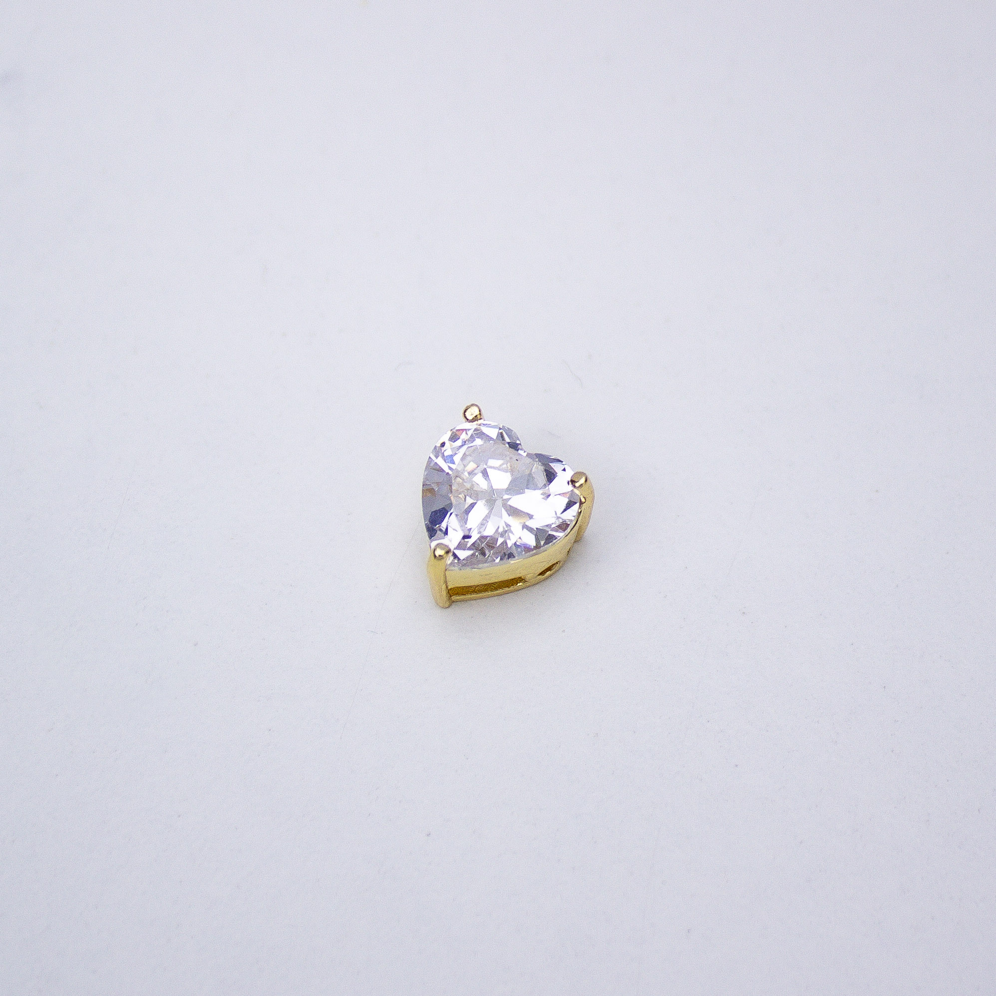 17309 Clear Zircon Heart Spacer 