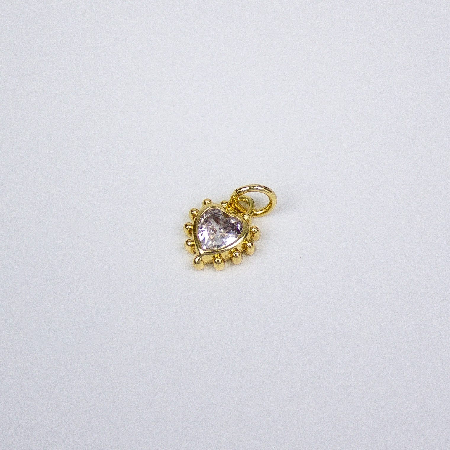 17320 Clear Zircon Heart Charm