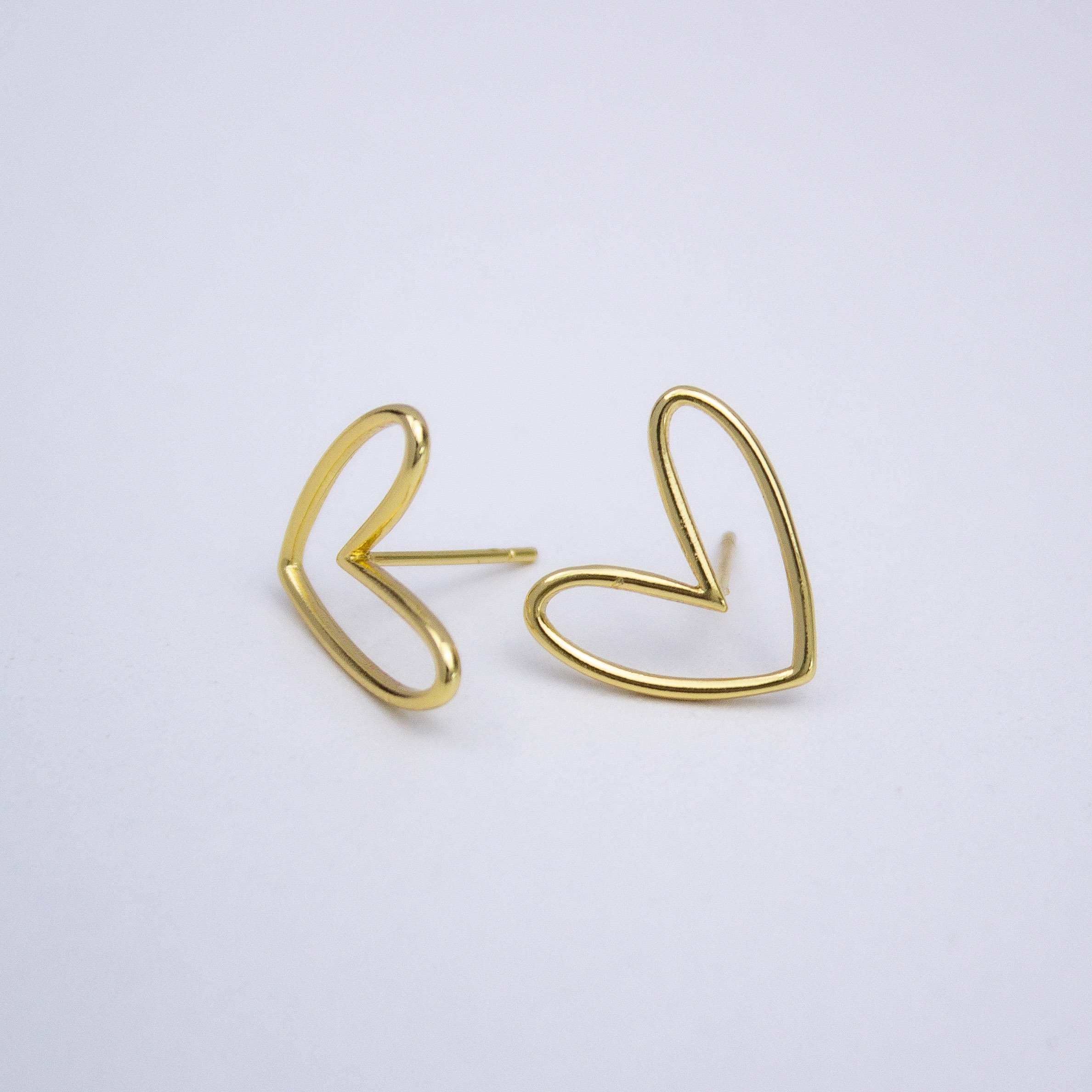17335 Gold Earring Heart 