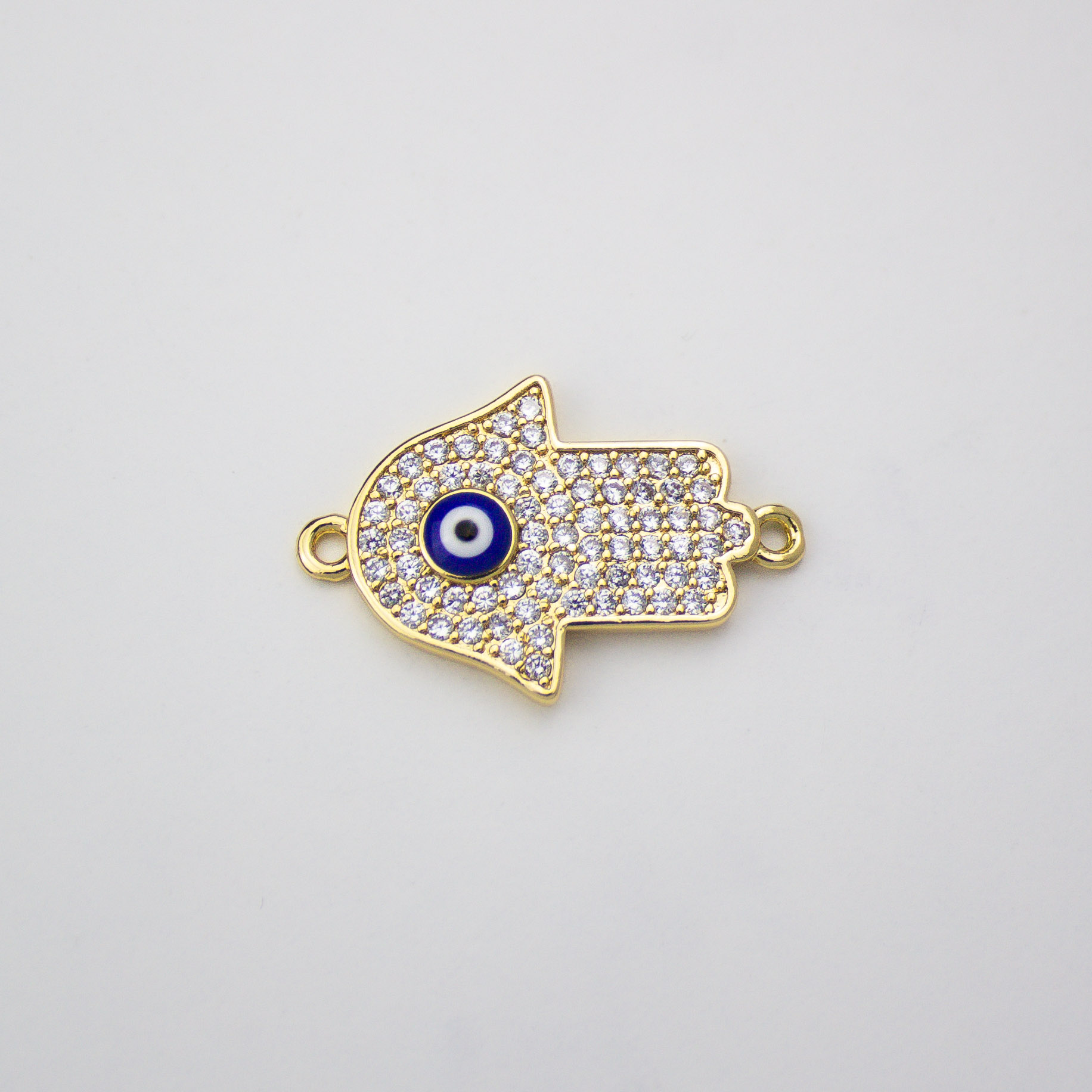 17469 Clear Hamsa Hand Connector