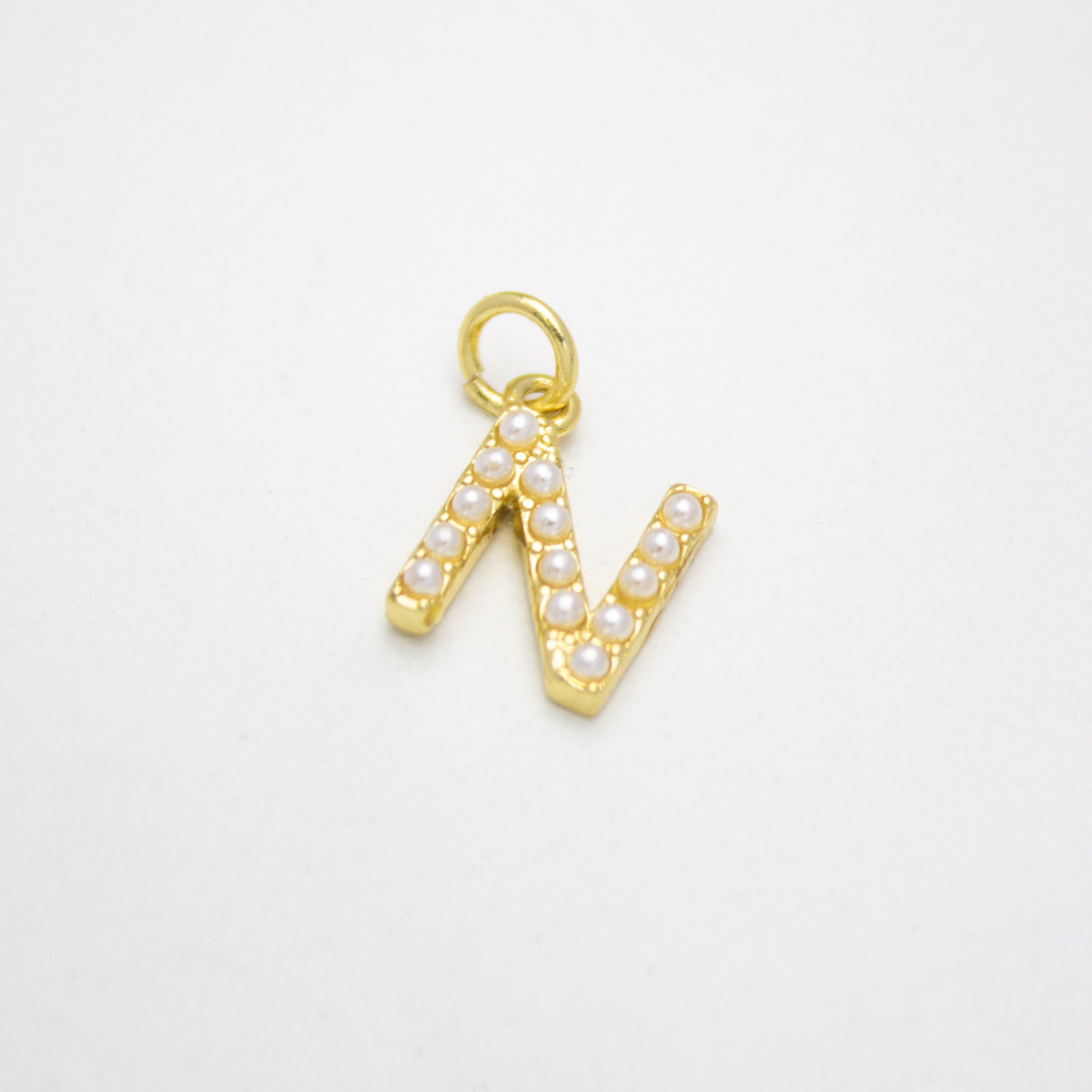 17568 Pearl Initial Letter N Pendant