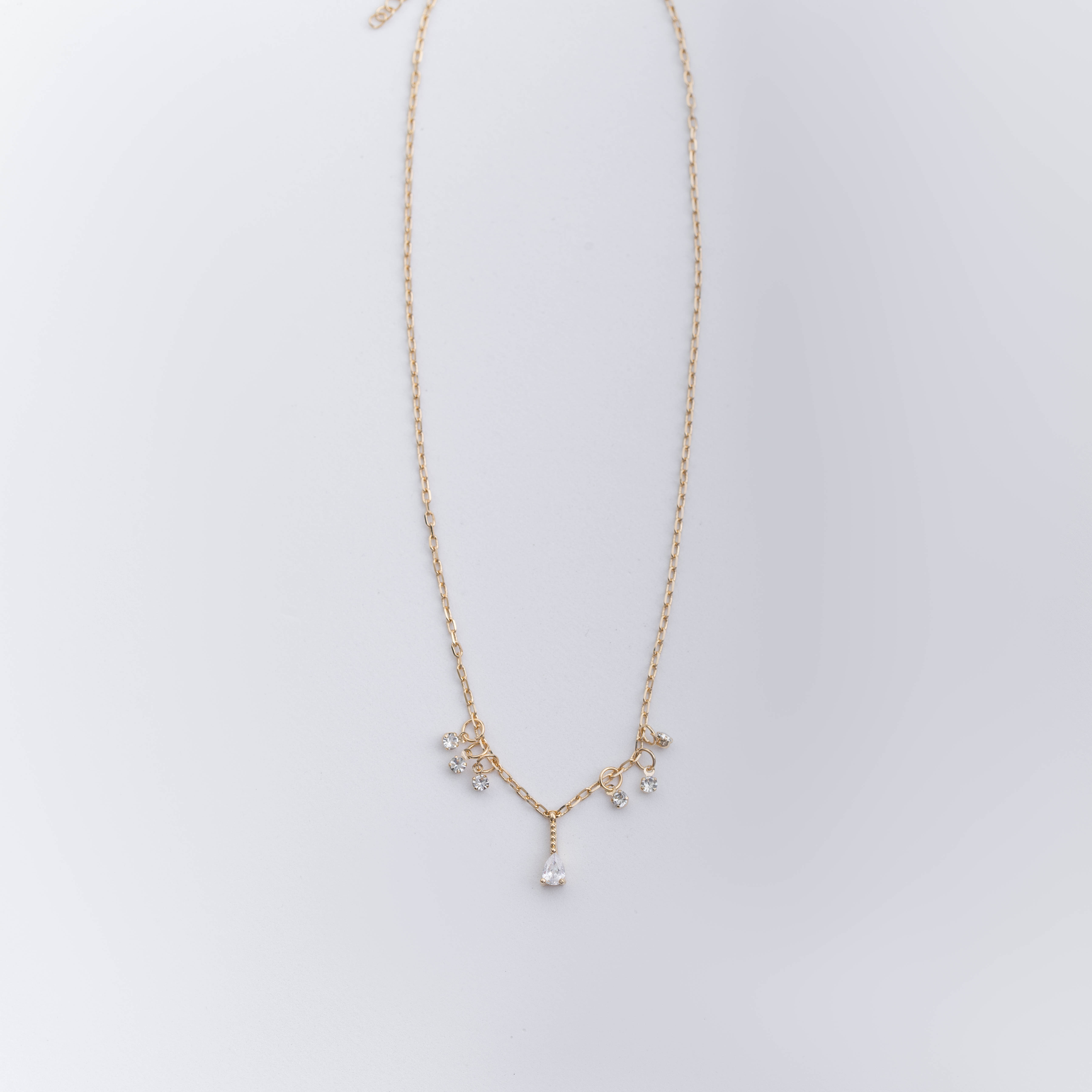 17634 Chain Mini Paper clips w/Zircon