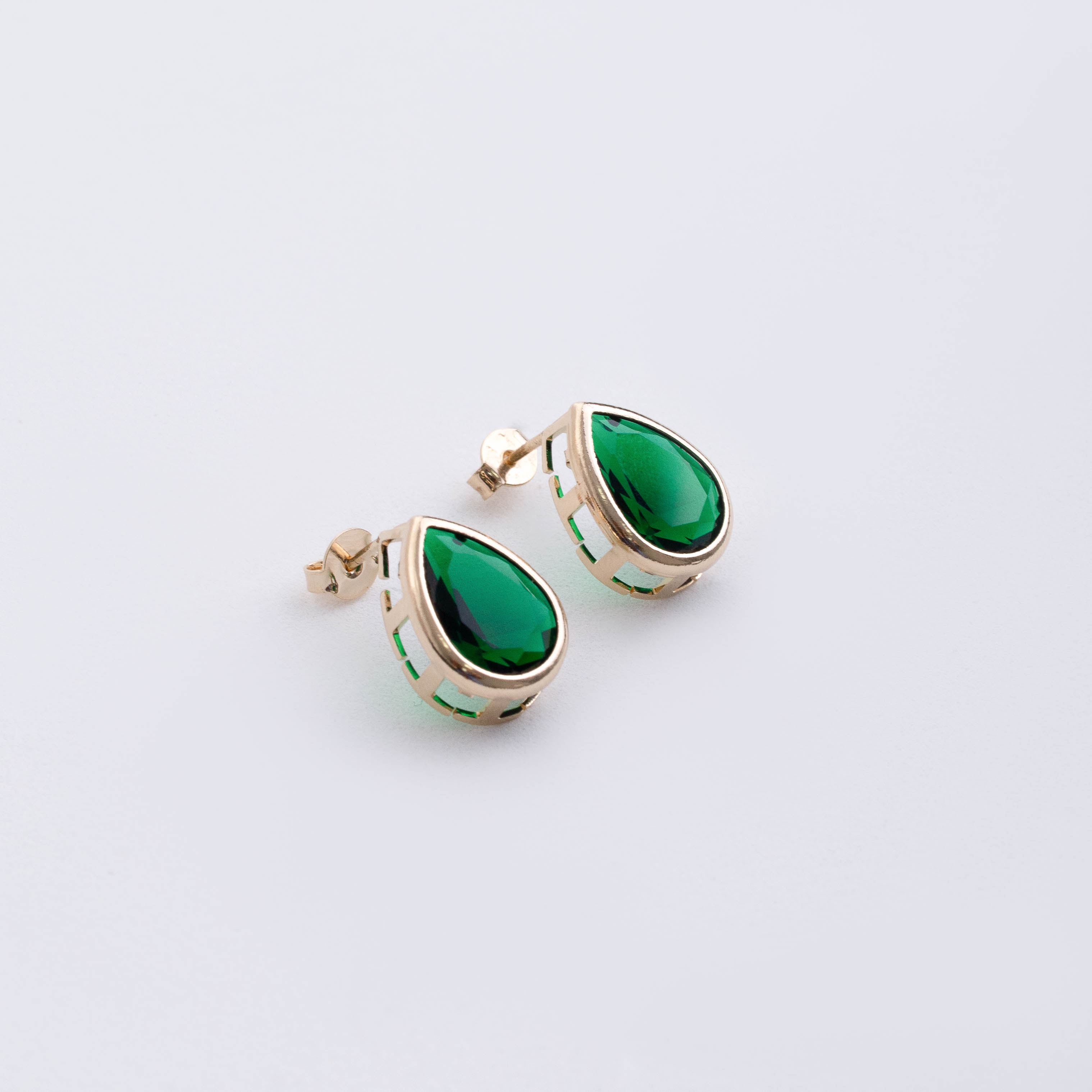 17655 Green Drop Zicon Earring