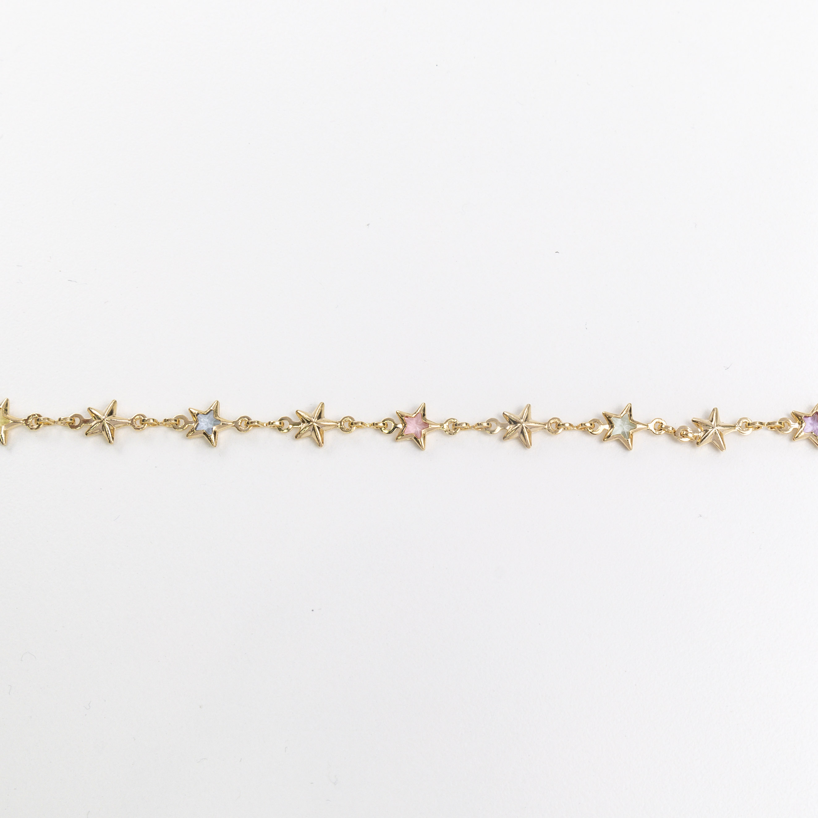 17657 Chain Stars Cz Colors