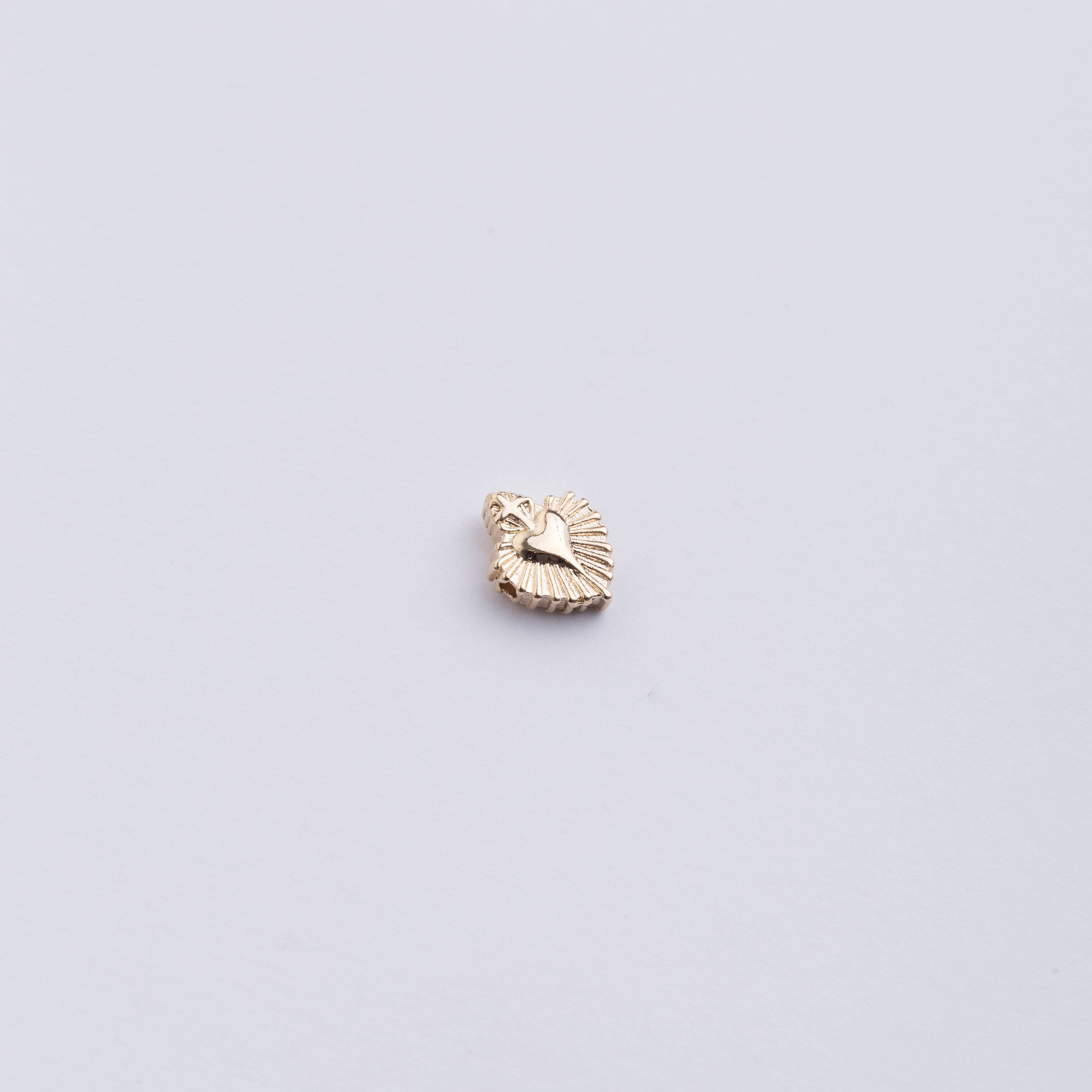 17723 Faithful Heart Gold Heart with Cross Spacer