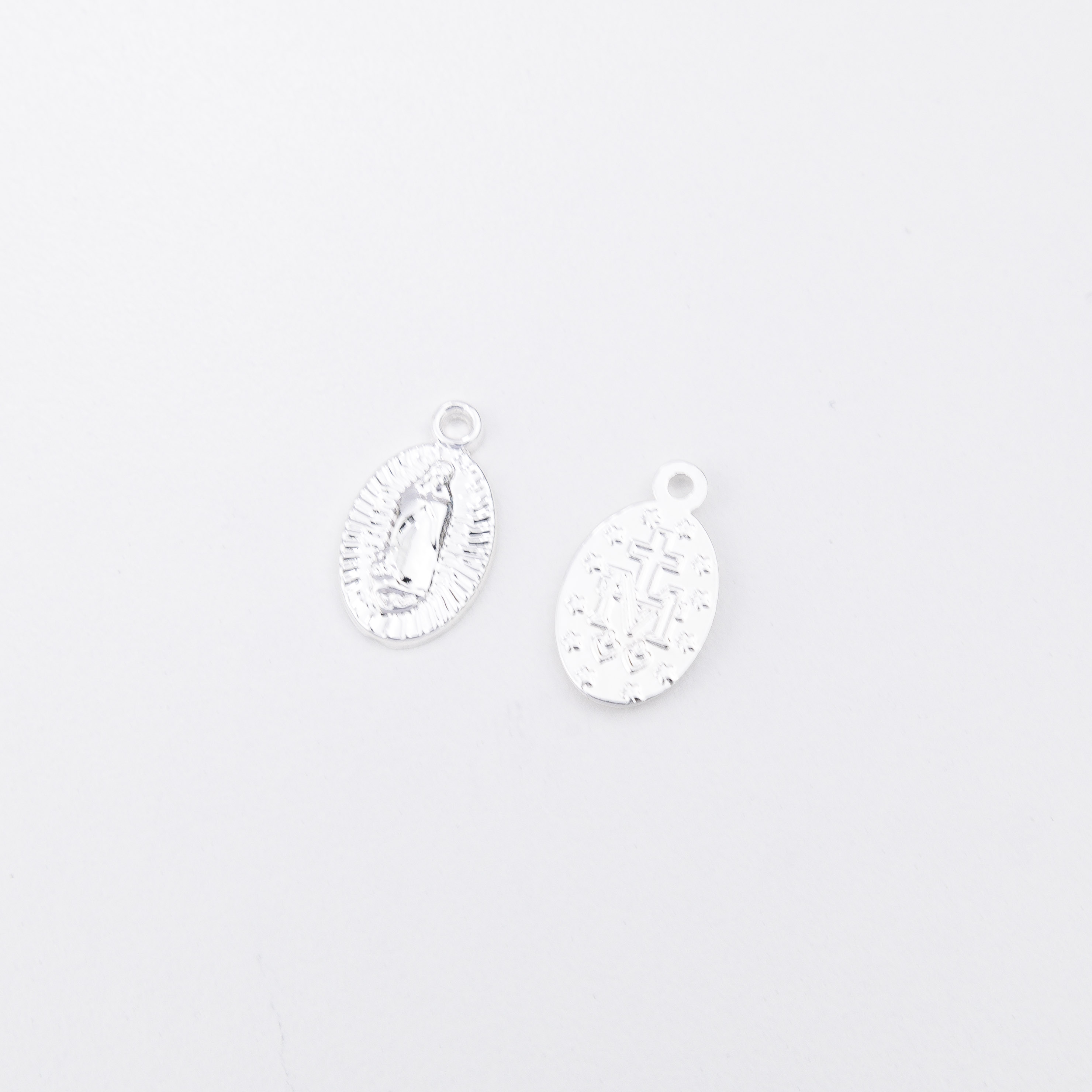 17836 Small Silver Virgin of Guadalupe Pendant 