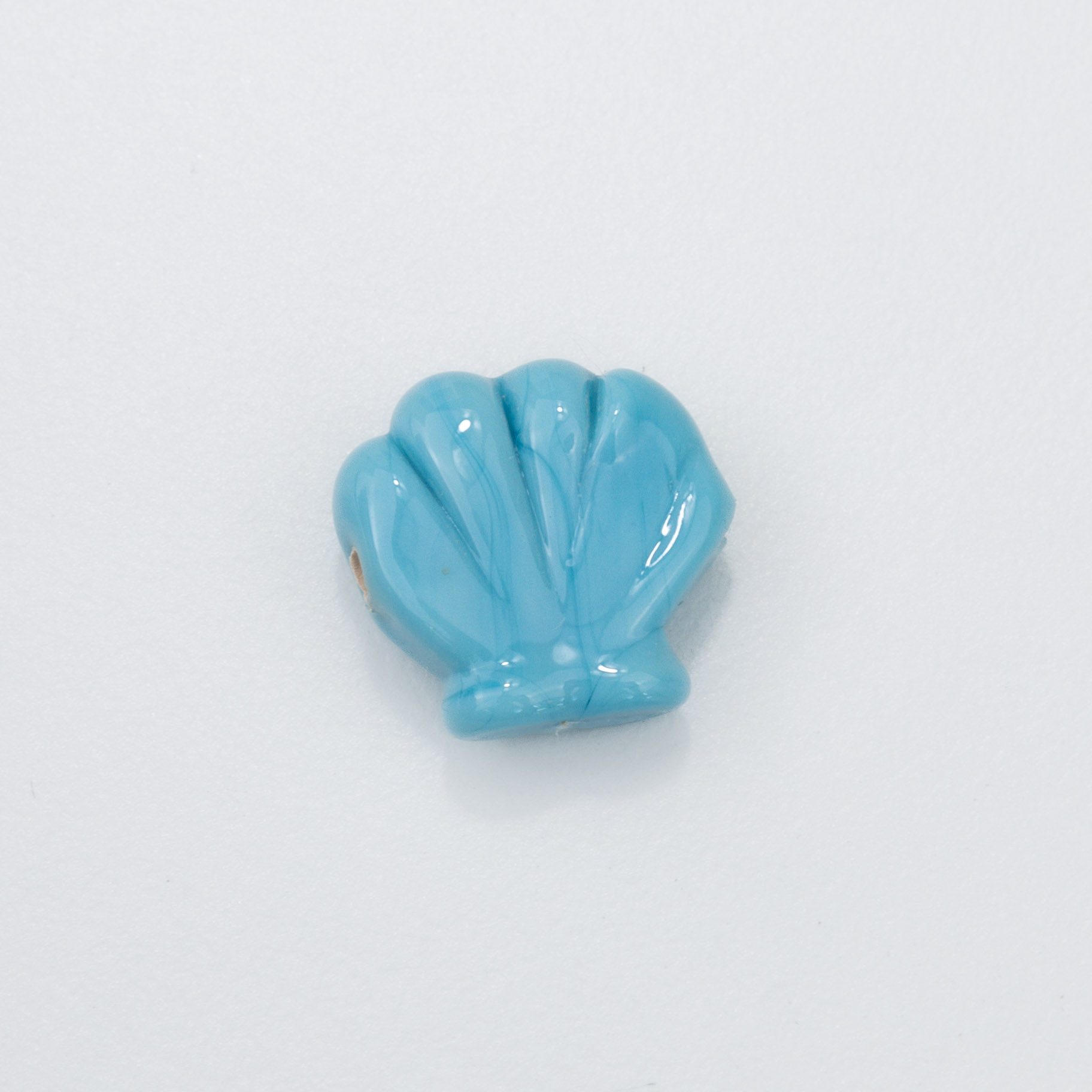 17857 Turquoise Oyster Murano Spacer