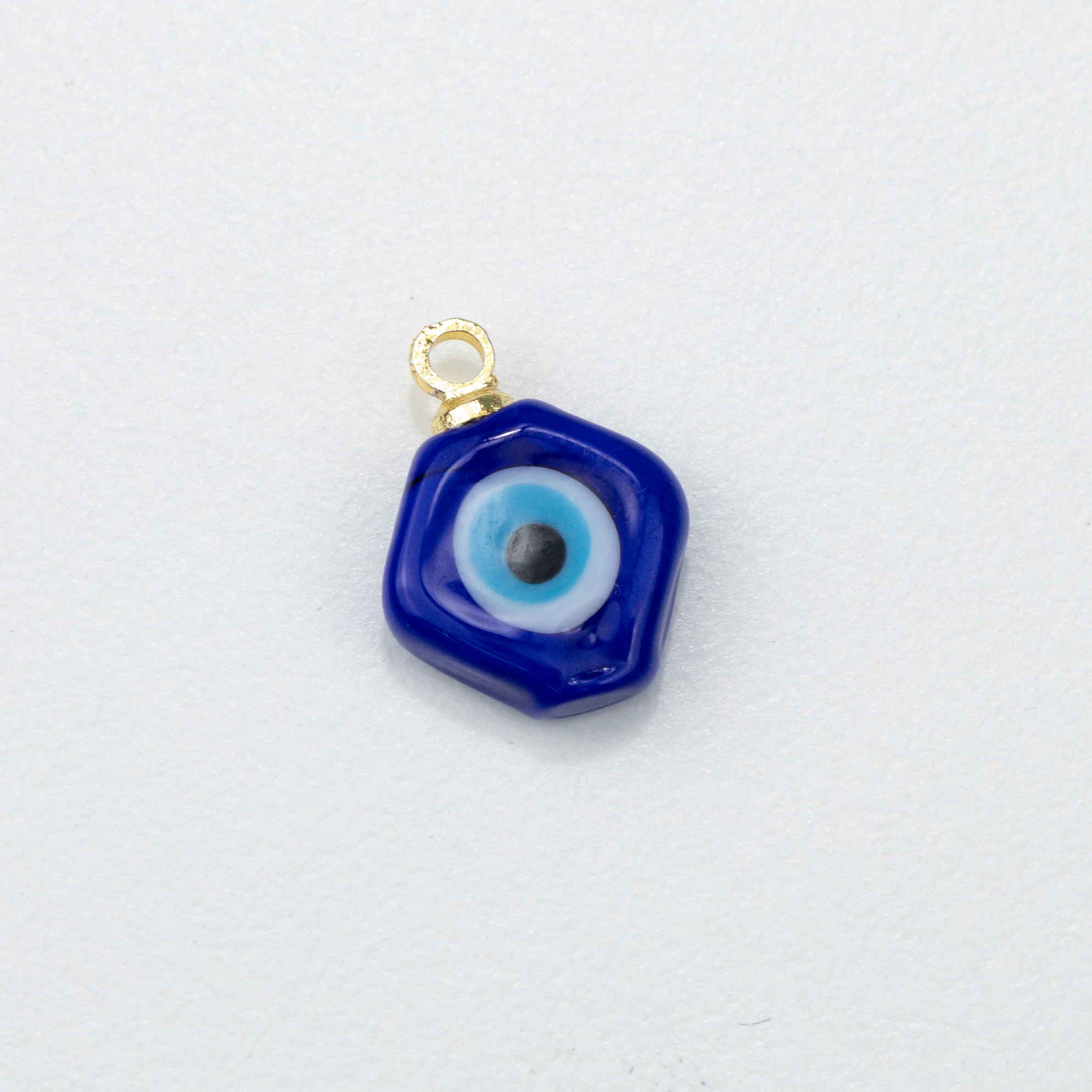 17872 Navy Square Eye Pendant Murano