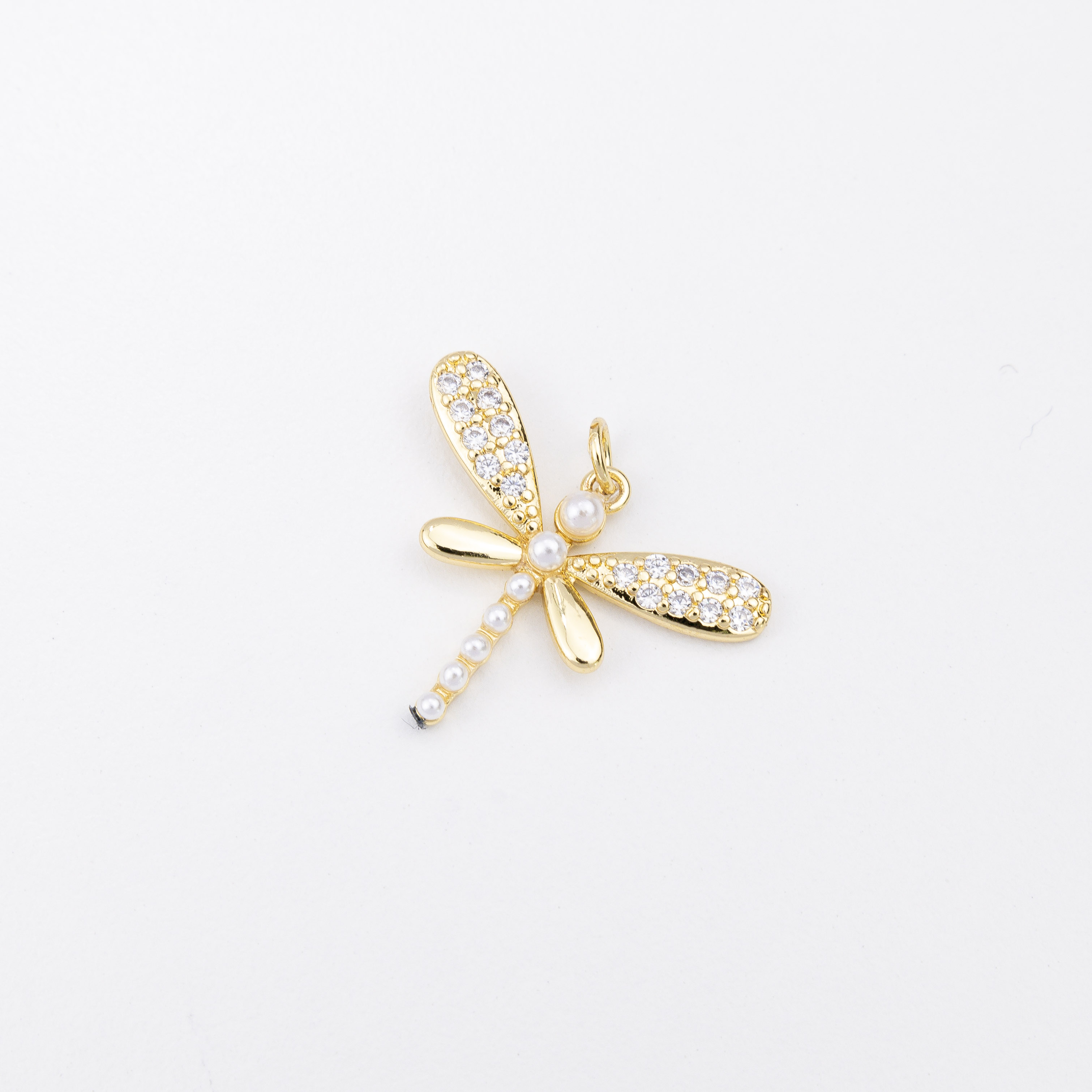 17939 Pearl and Crystal Dragonfly Spacer