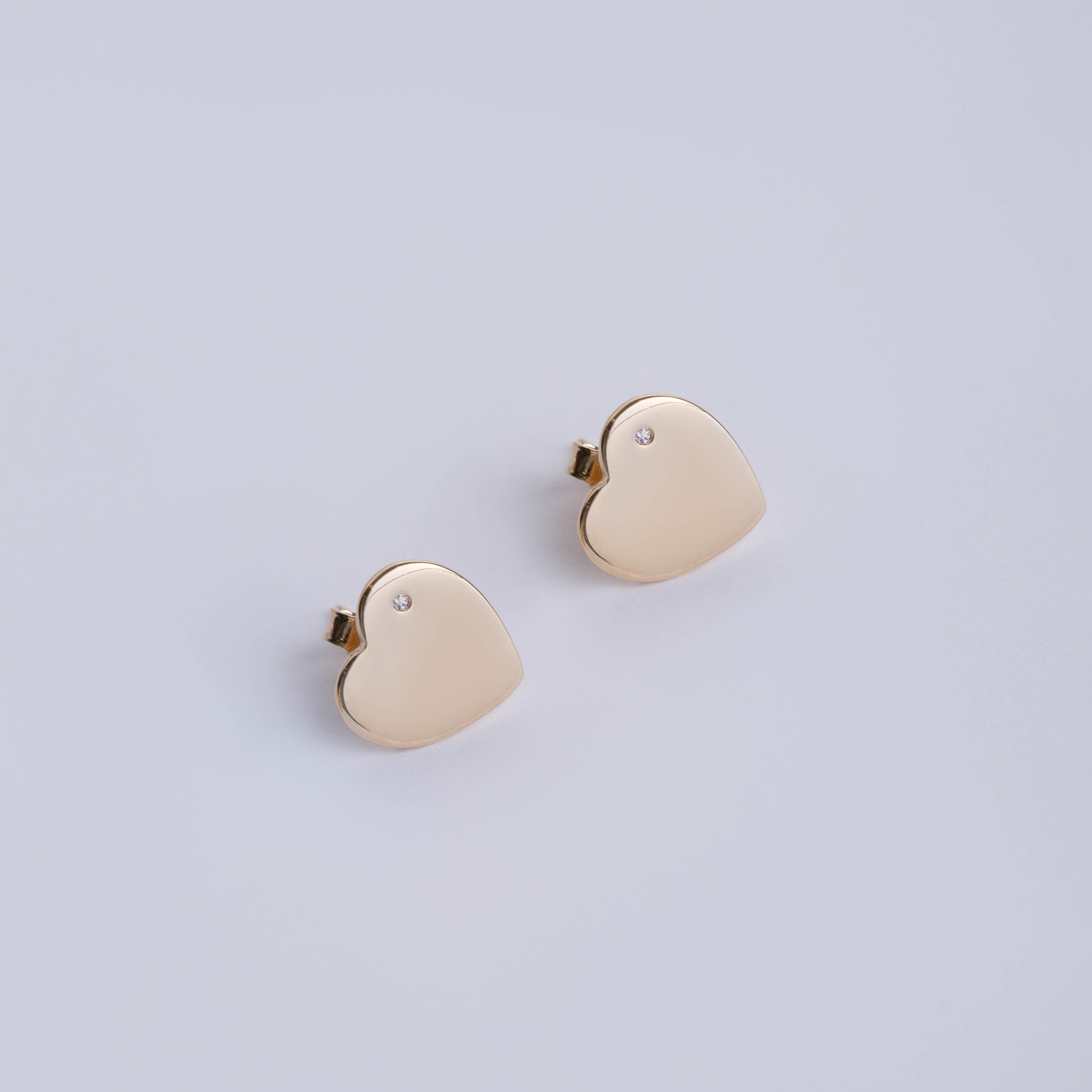 17943 12mm Gold Hearts Earrings