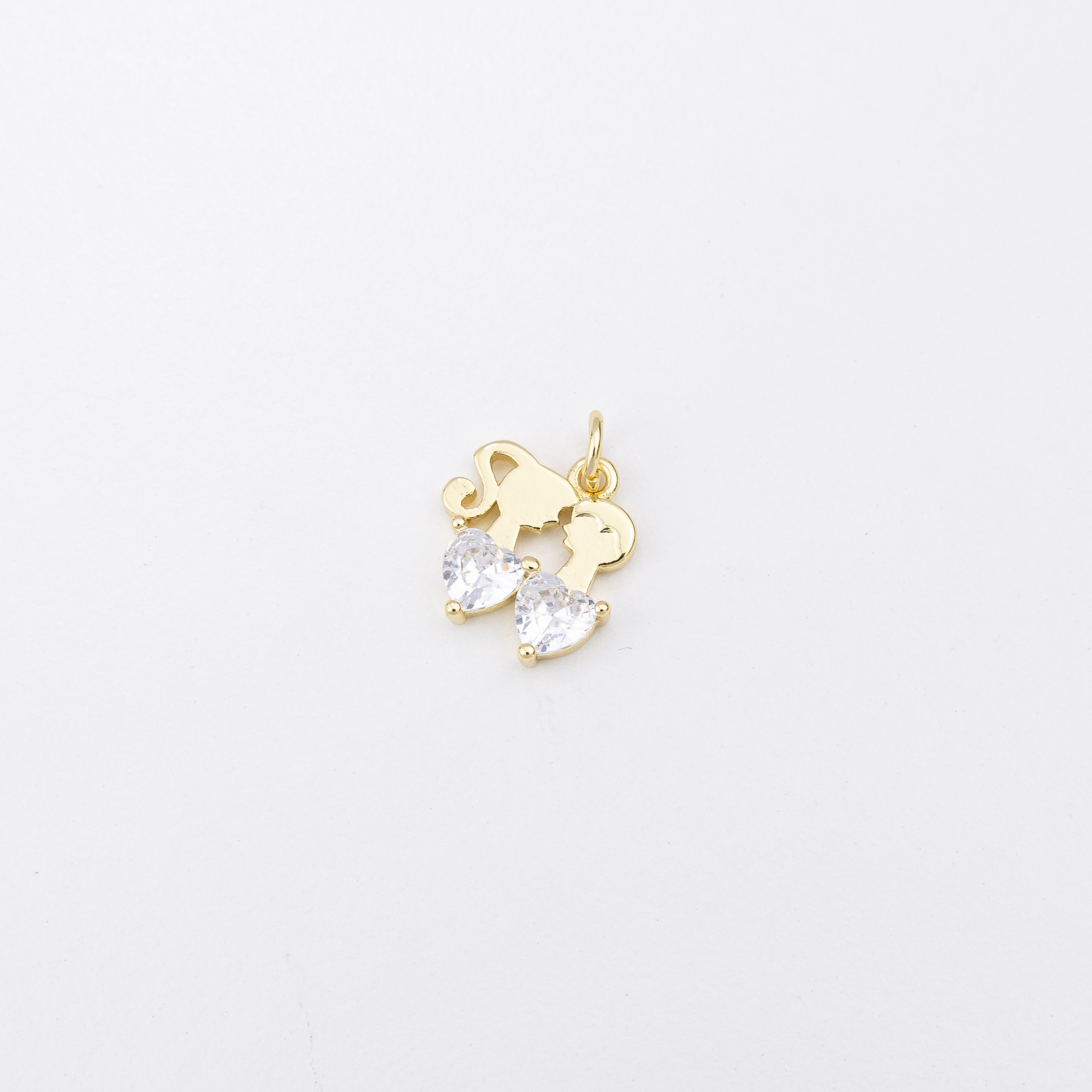 18027 Couple Clear Micropave Pendant