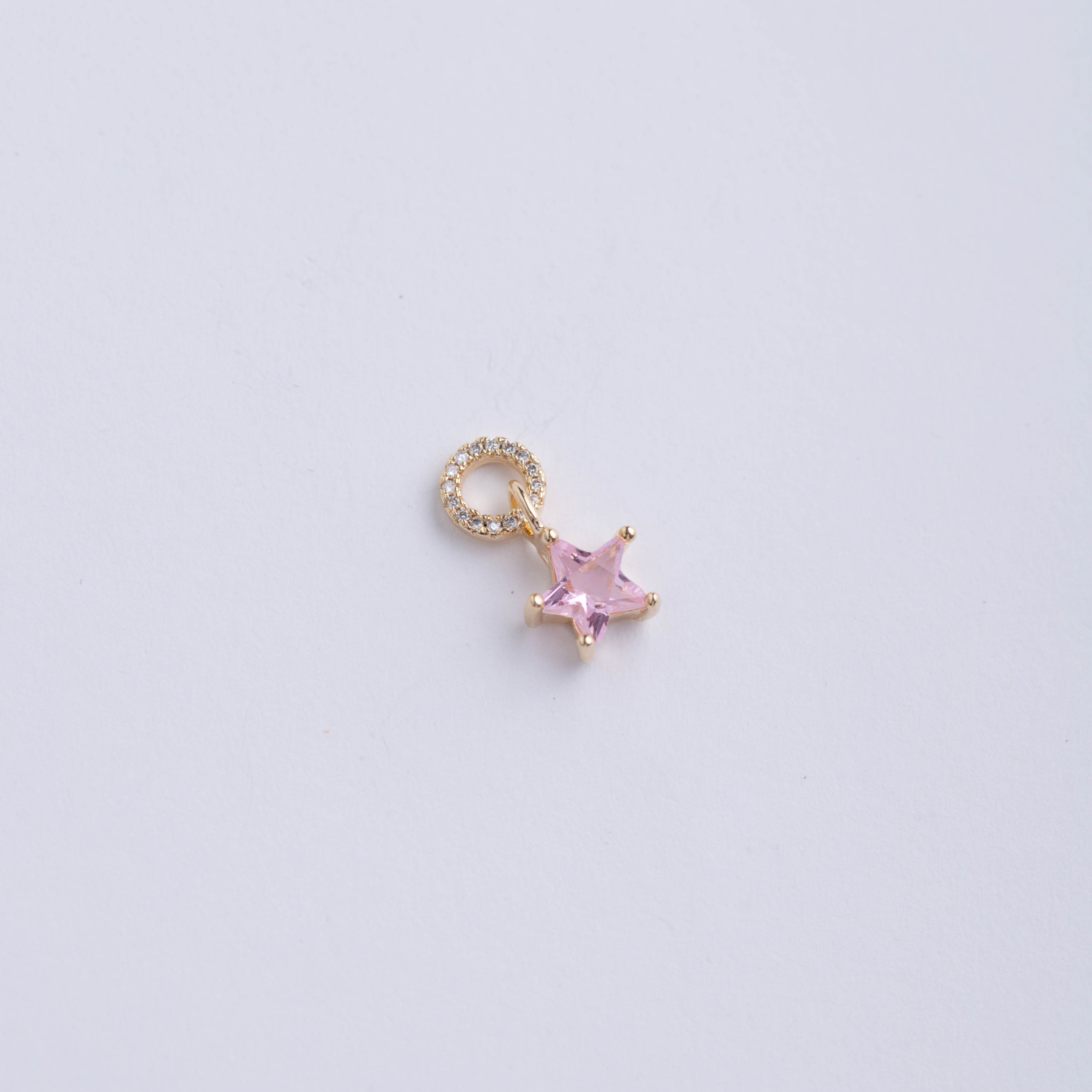 18040 Baby Pink Zircon Star Charms