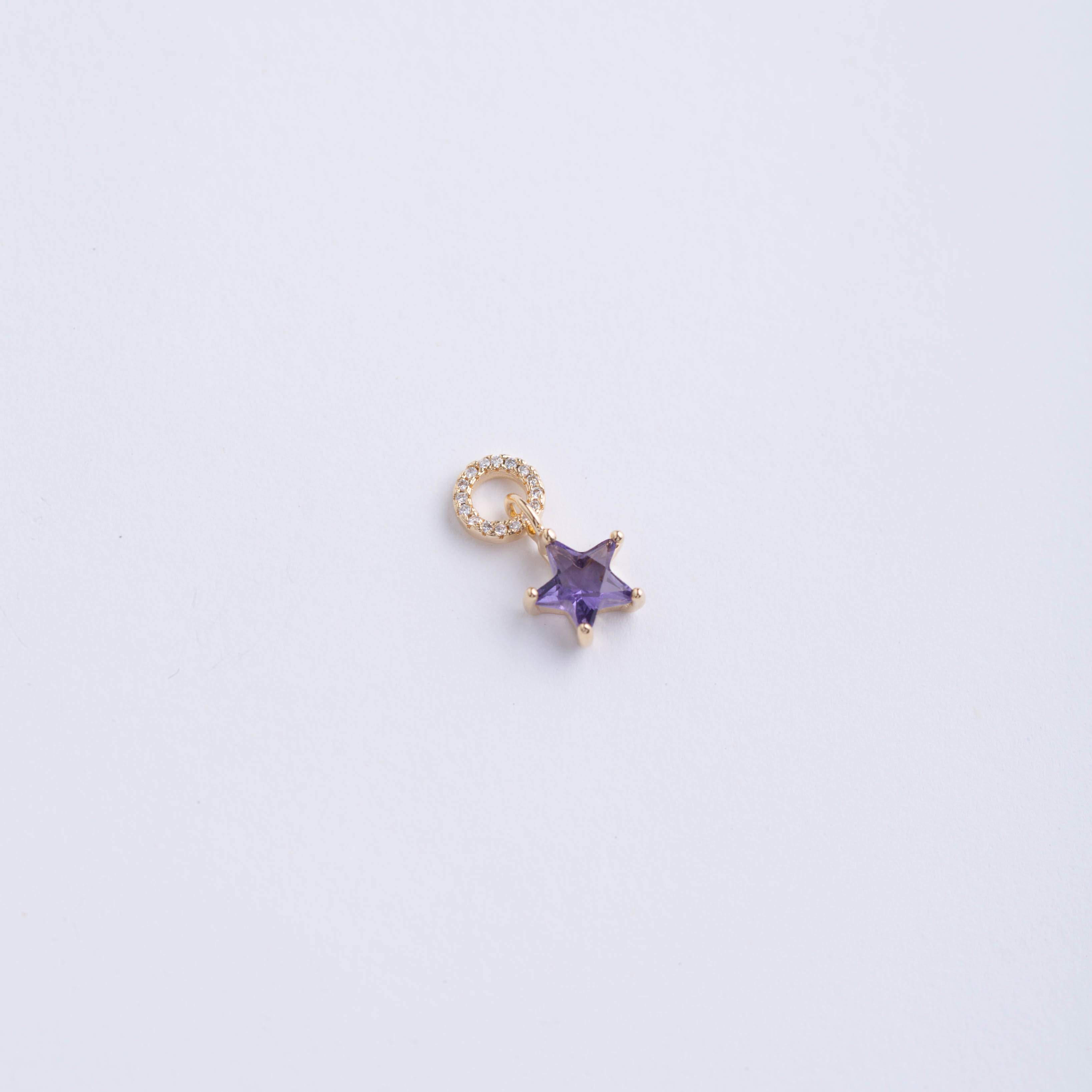 18042 Purple Zircon Star Charms