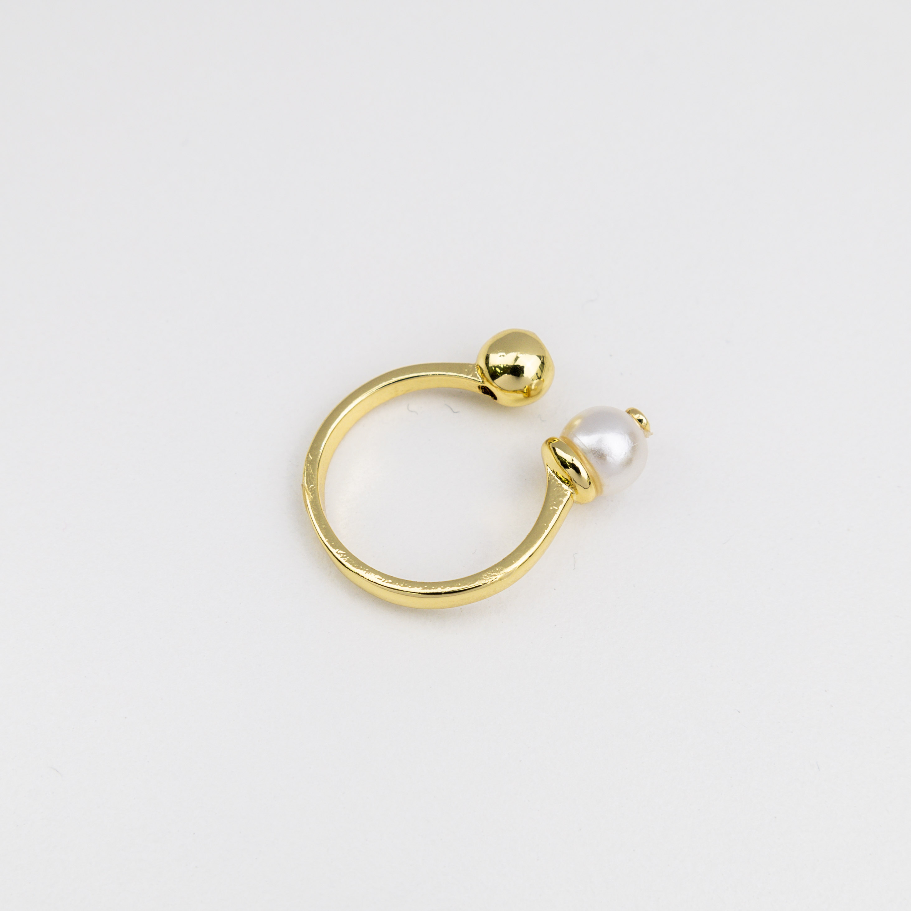 18100 7mm Pearl Gold Ring